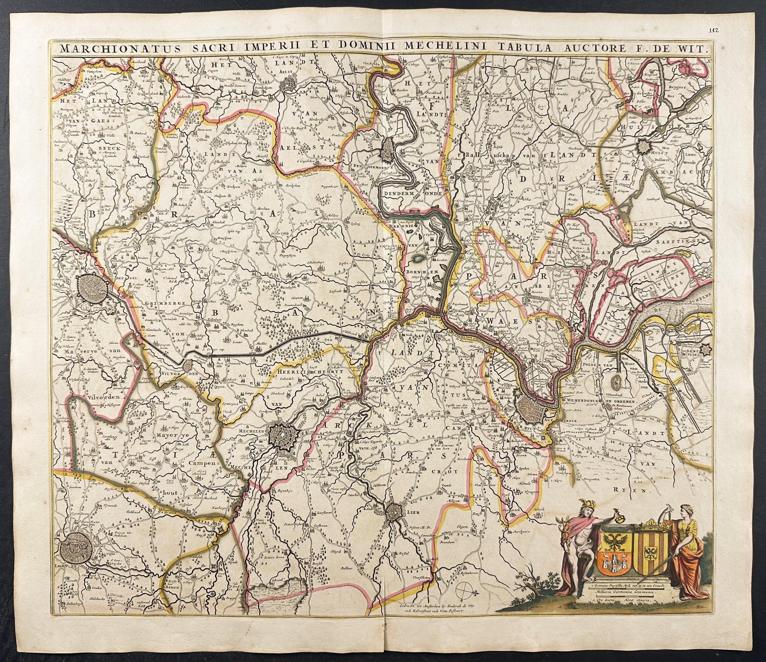 Map of Northern Belgium