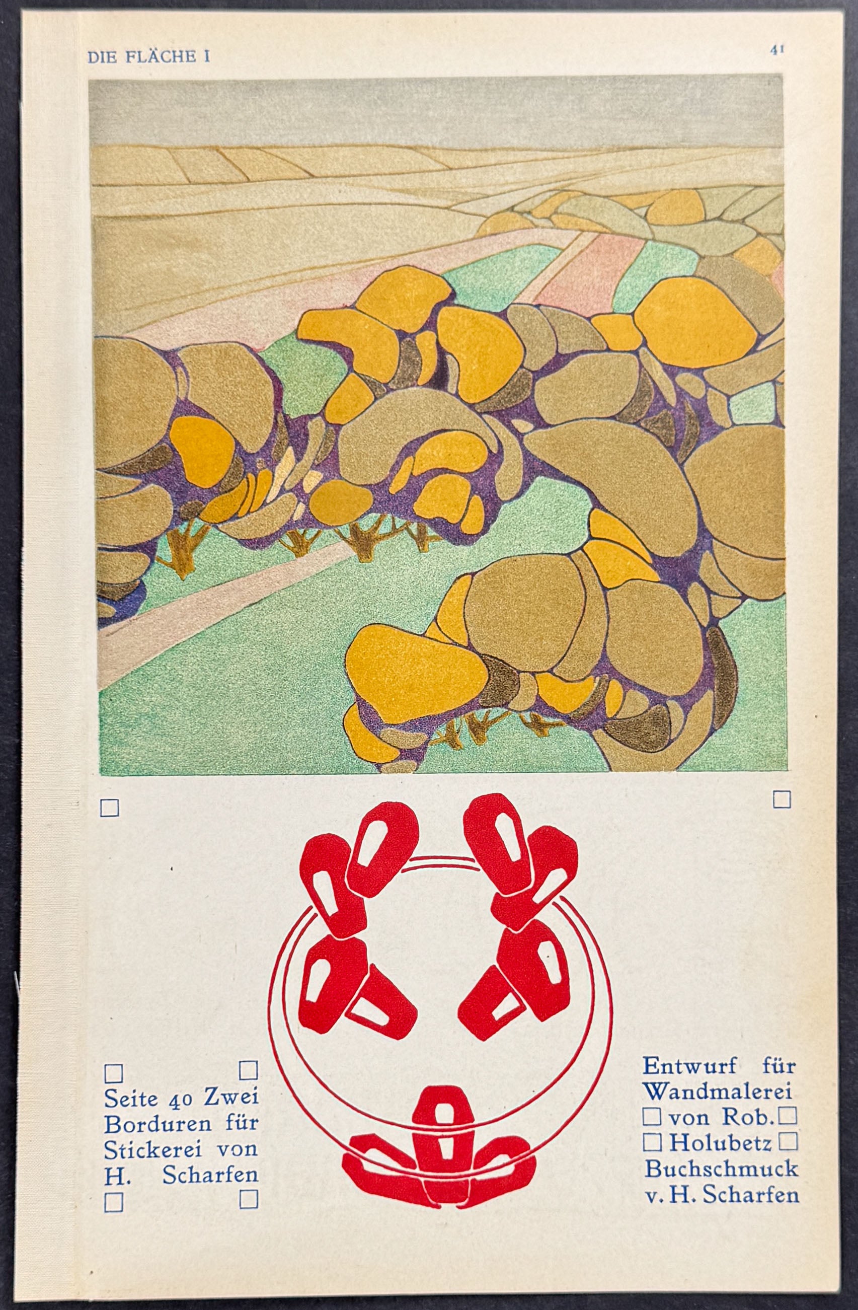 Scenic View - Art Pochoir Illustrations by H. Scharfen