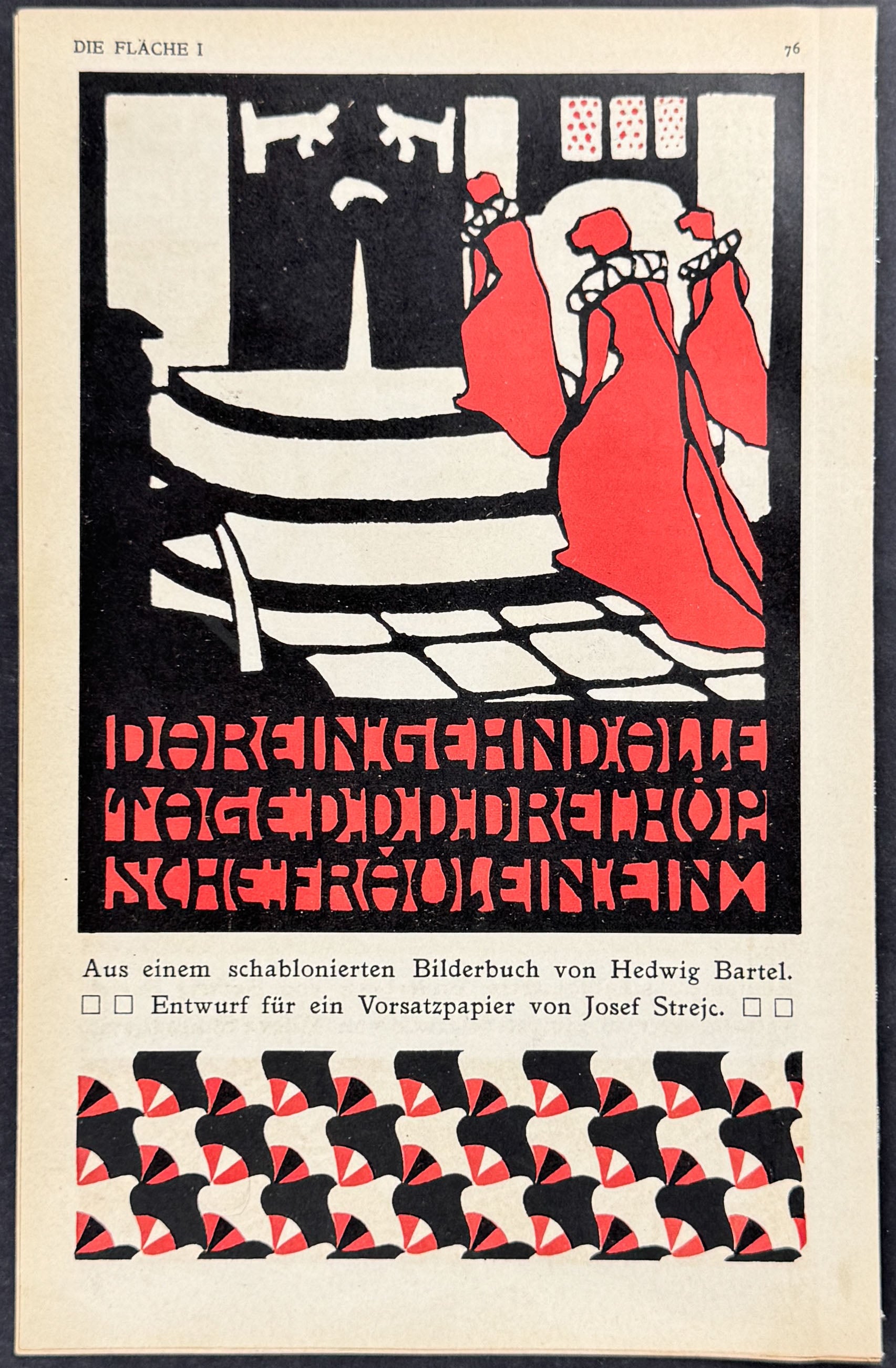People - Art Pochoir Illustrations by Hedwig Bartel & Josef Strejc