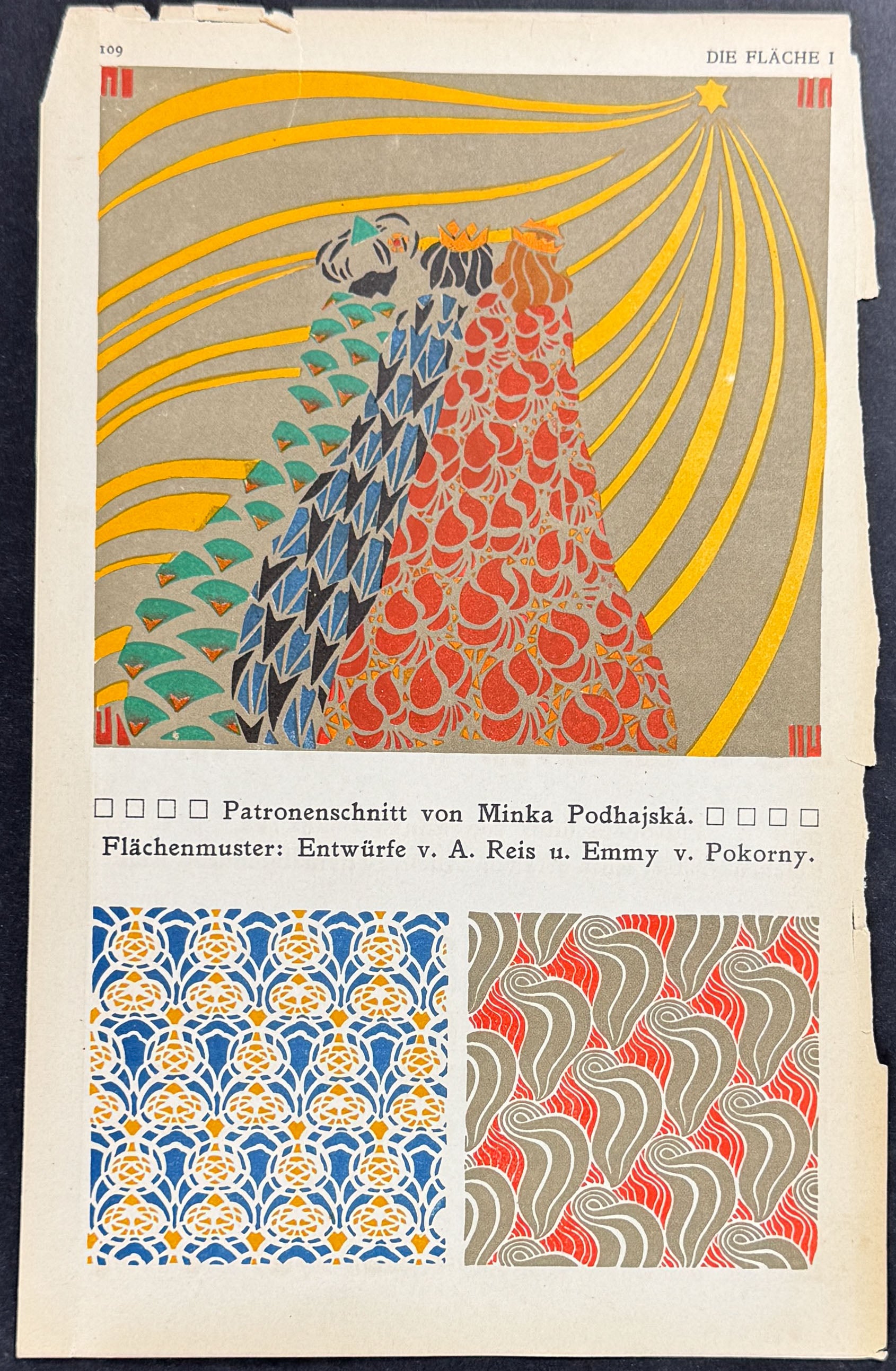 Three Wise Men, Design - Art Pochoir Illustrations by Minka Podhajska