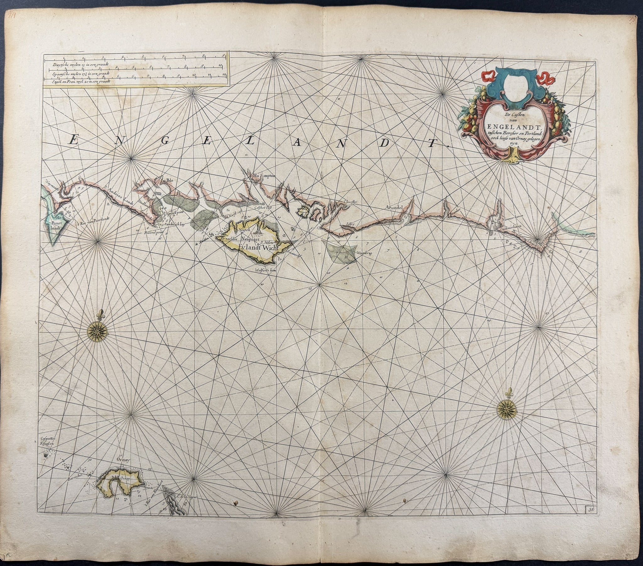 Map of the Southern Coast of England, between Beachy Head and Portland