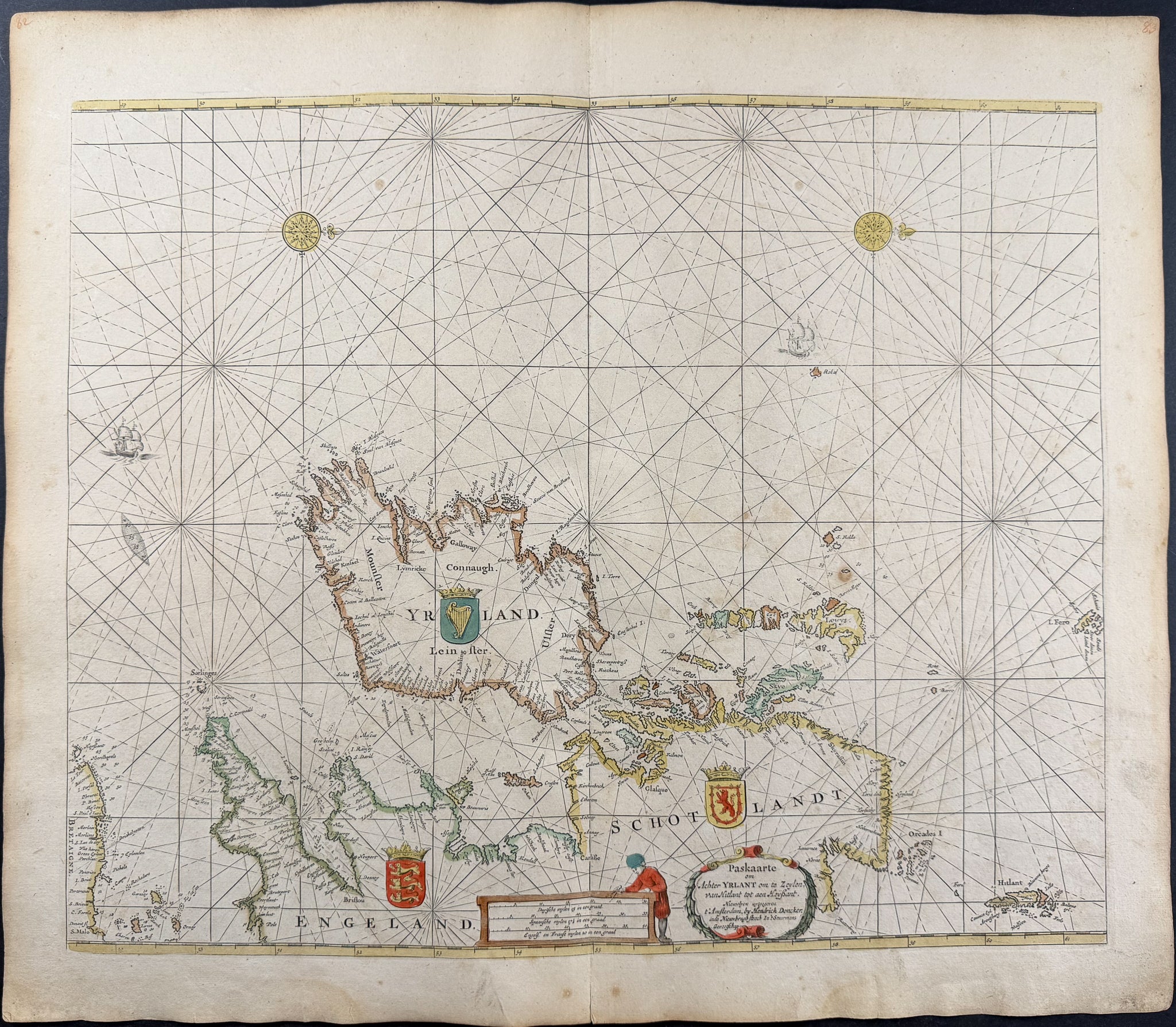 Map of the Atlantic Ocean west of Ireland