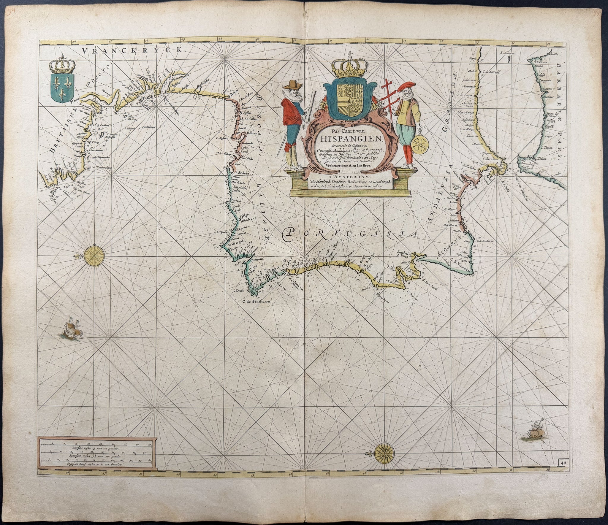 Map of the coast of Spain