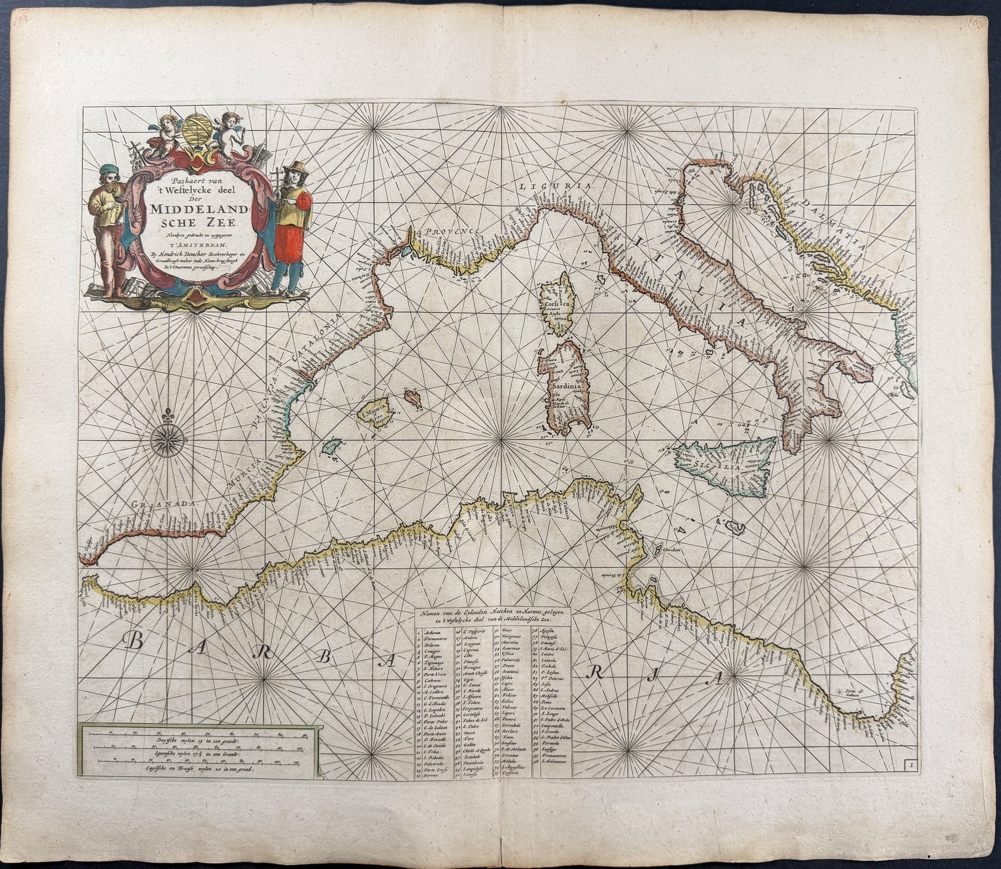 Map of the Western Part of the Mediterranean Sea