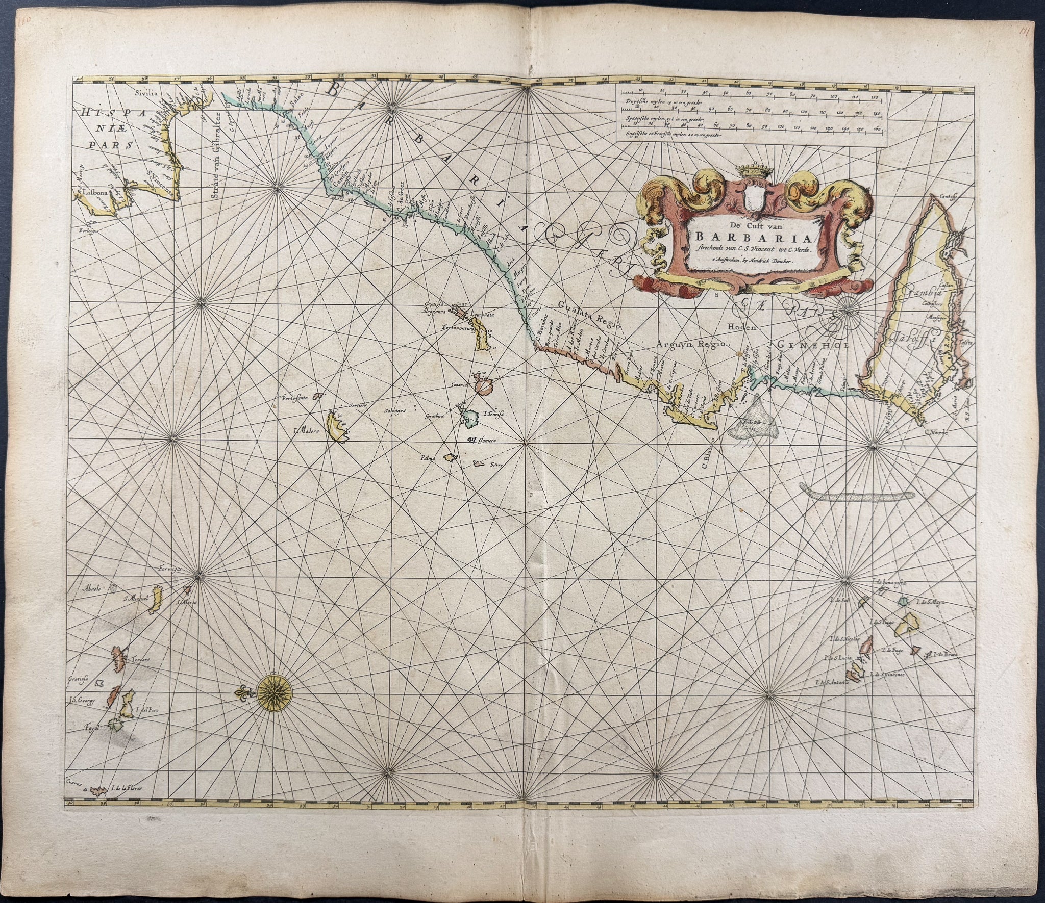 Map of the Barbary Coast, from Cape St. Vincent to Cape Verde