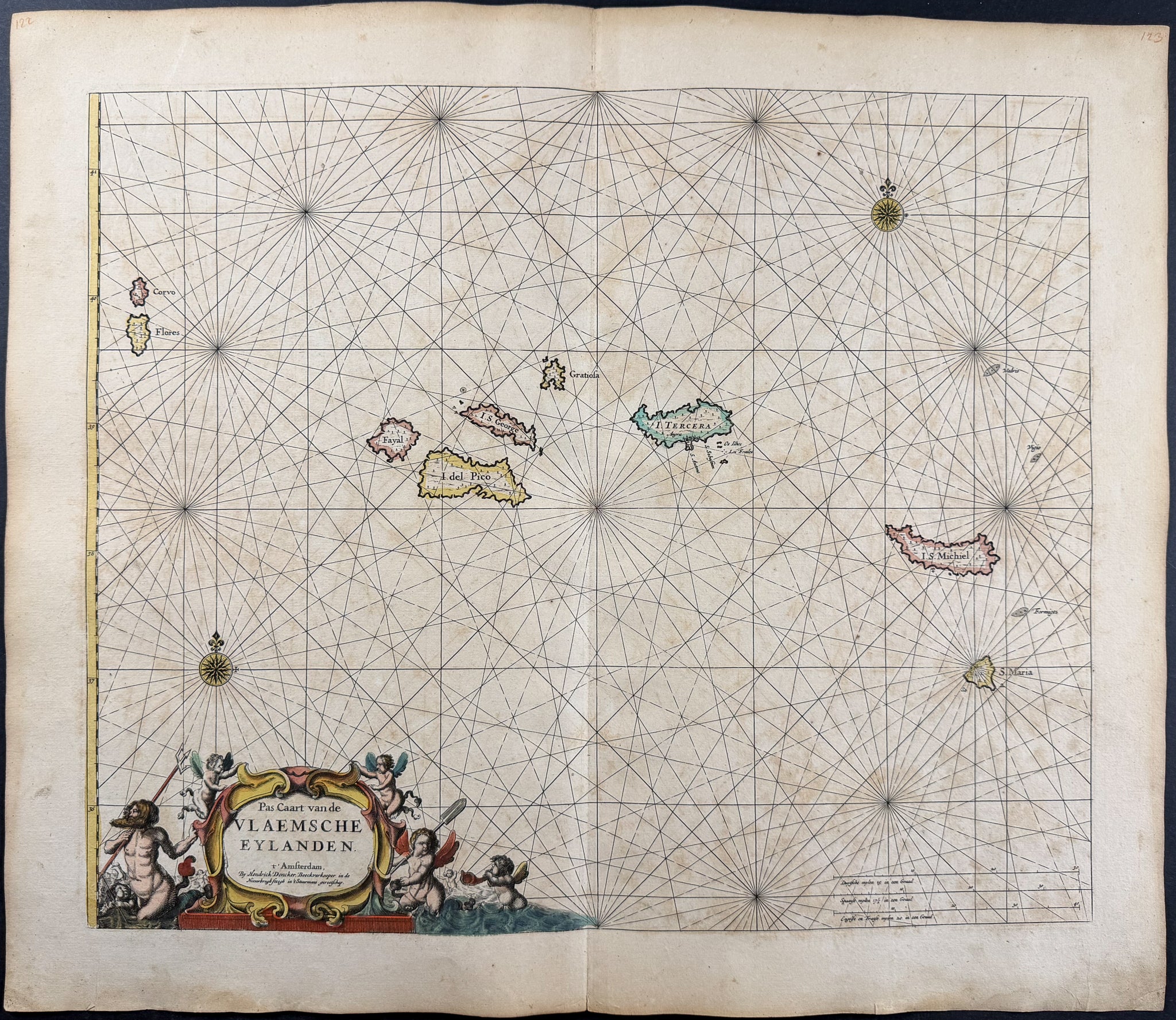 Map of the Azores Islands