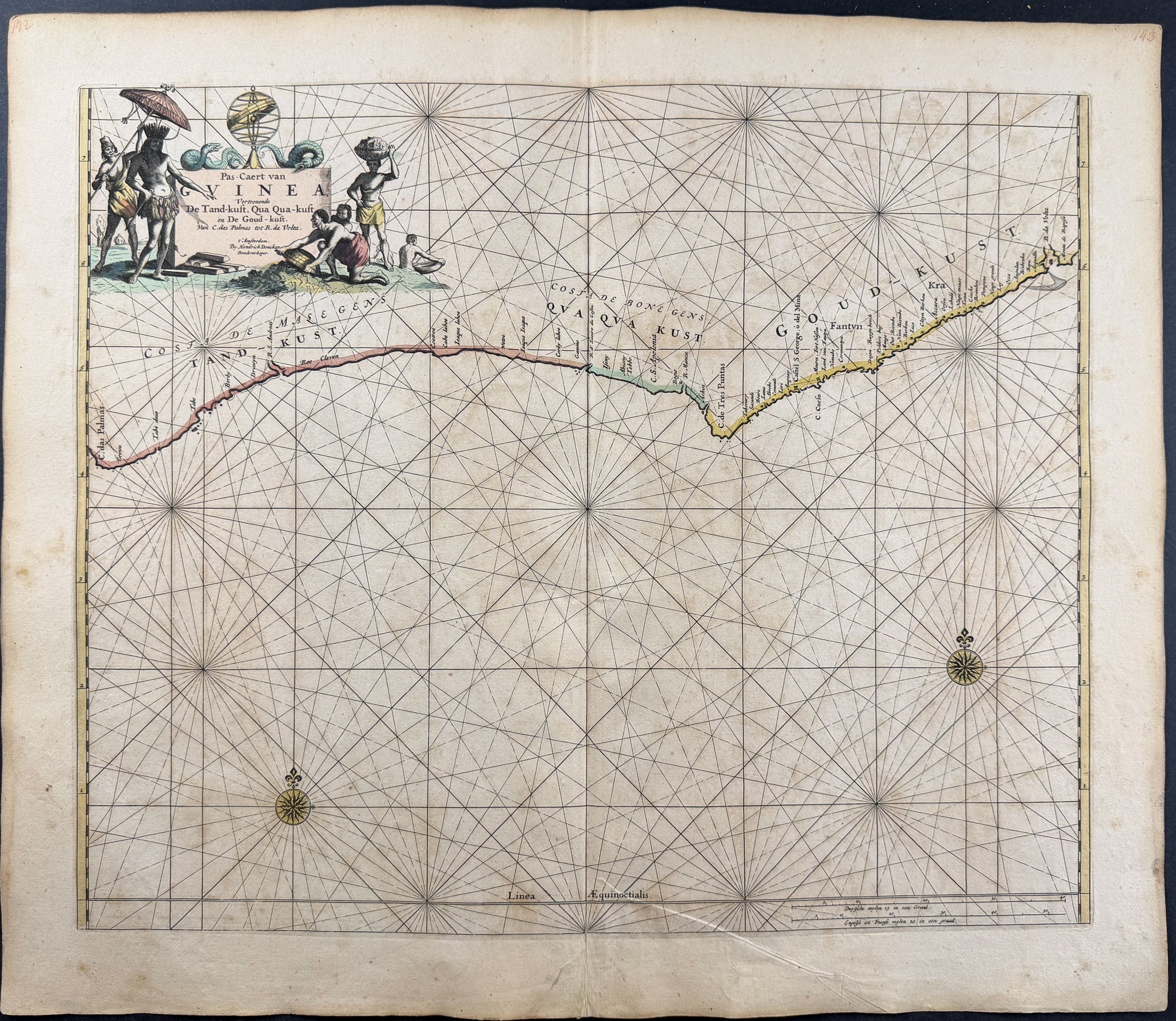 Map of the coast of the Ivory Coast