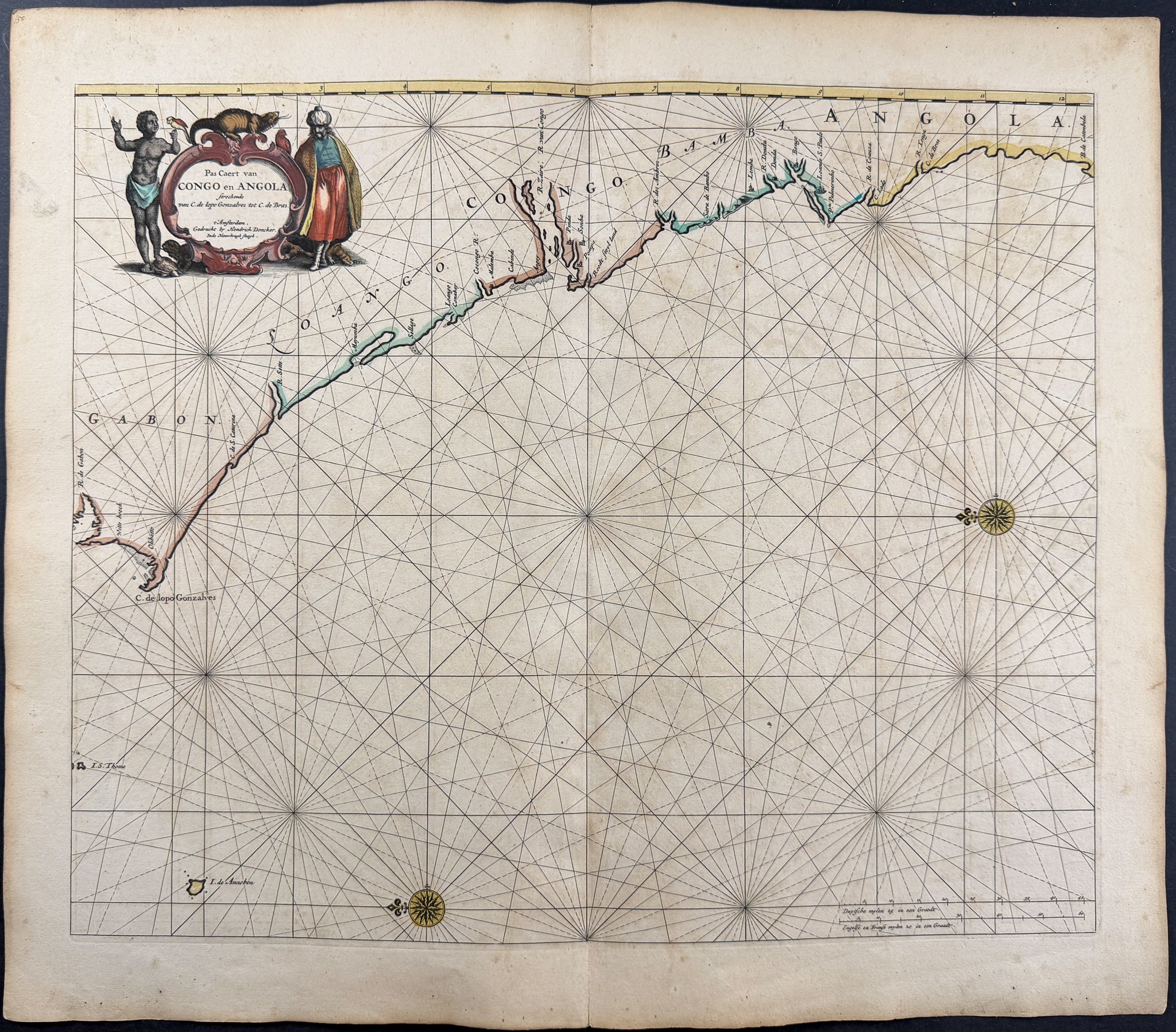 Map of the coasts of Congo and Angola