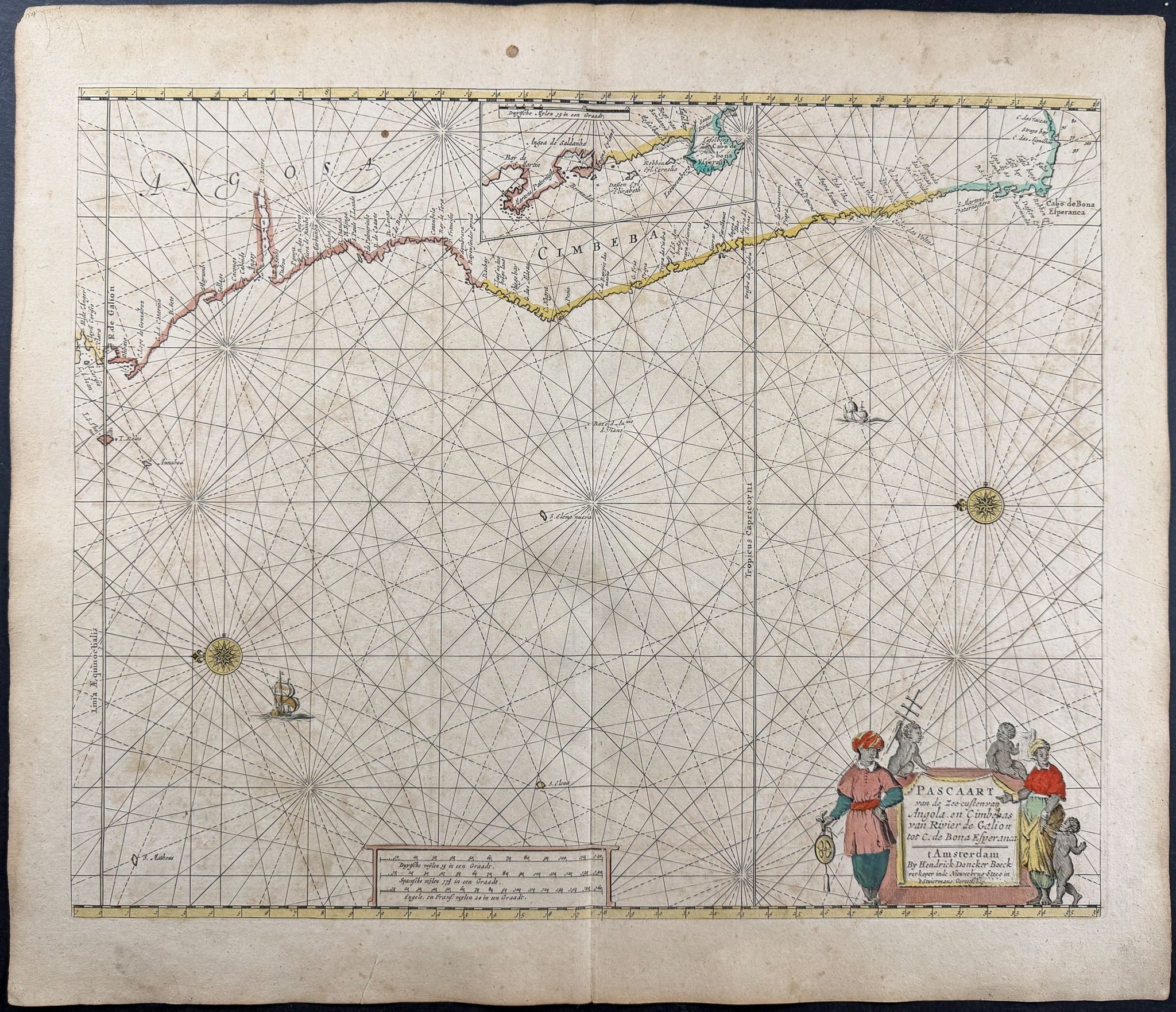 Map of the Sea Coasts of Angola and Namibia from the Galion River to the Cape of Good Hope