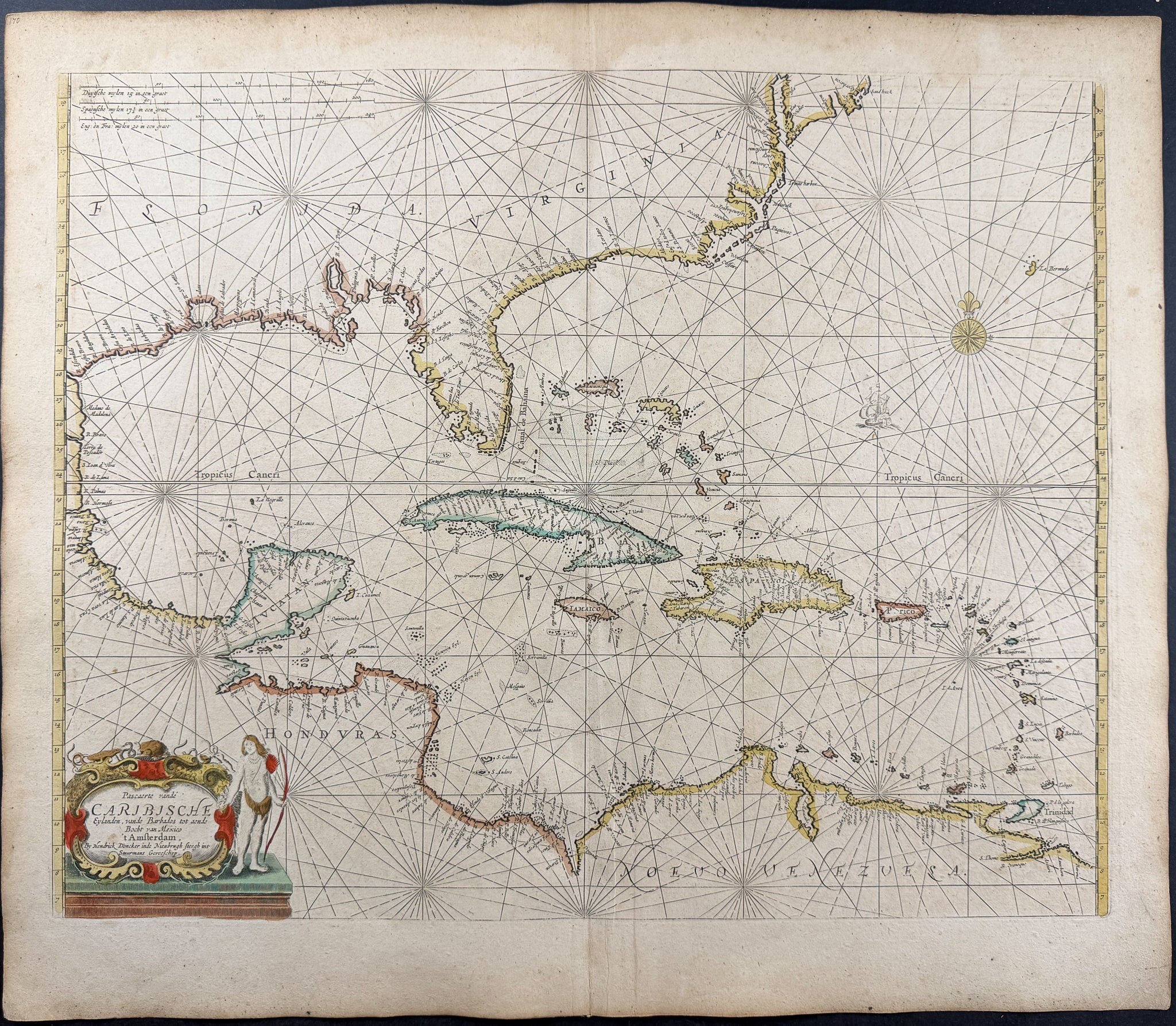 Map of the West Indies, or the Caribbean Islands