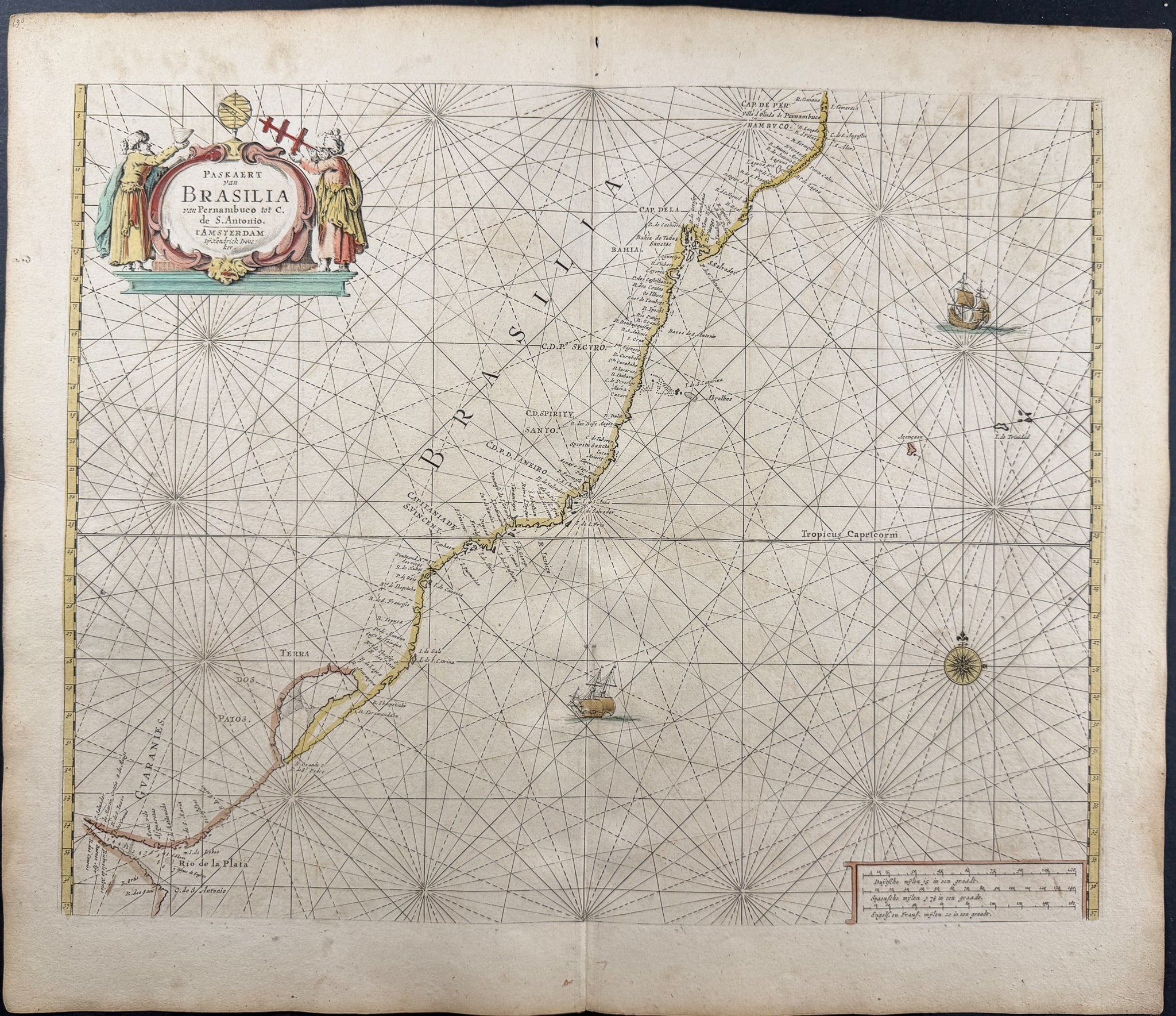 Map of Brazil from Pernambuco to Cape Sao Antonio