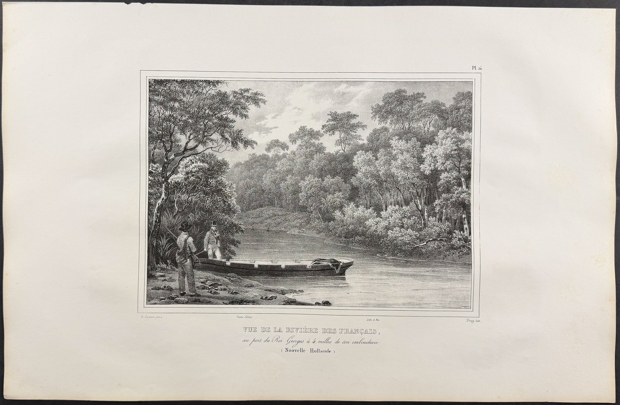 Kalgan, North of Oyster Harbor, Australia; Vue de la Riviere des Francais, au port du Roi Georges a 4 milles de son embouchure (Nouvelle Hollande)