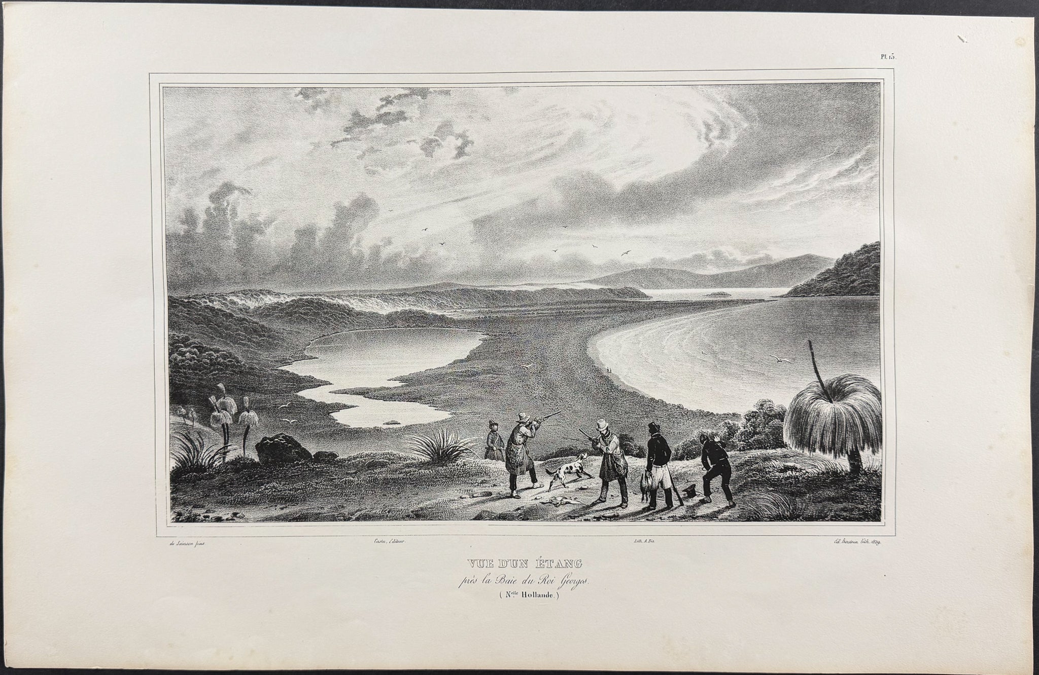 Albany Harbor, Australia; Vue d'un Etans pres la Baie du Roi Georges (Nouvelle Hollande)