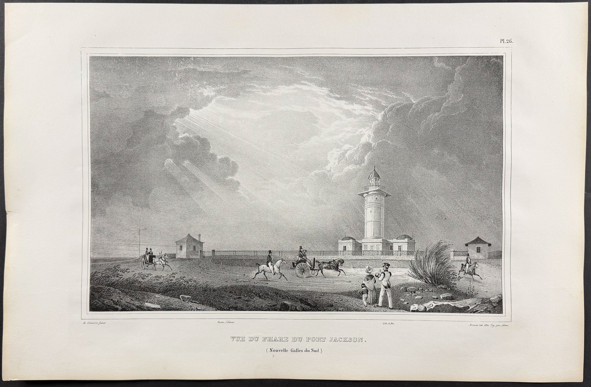 Port Jackson, New South Wales, Australia;  Vue du Phare du Port Jackson (Nouvelle Galles du Sud)