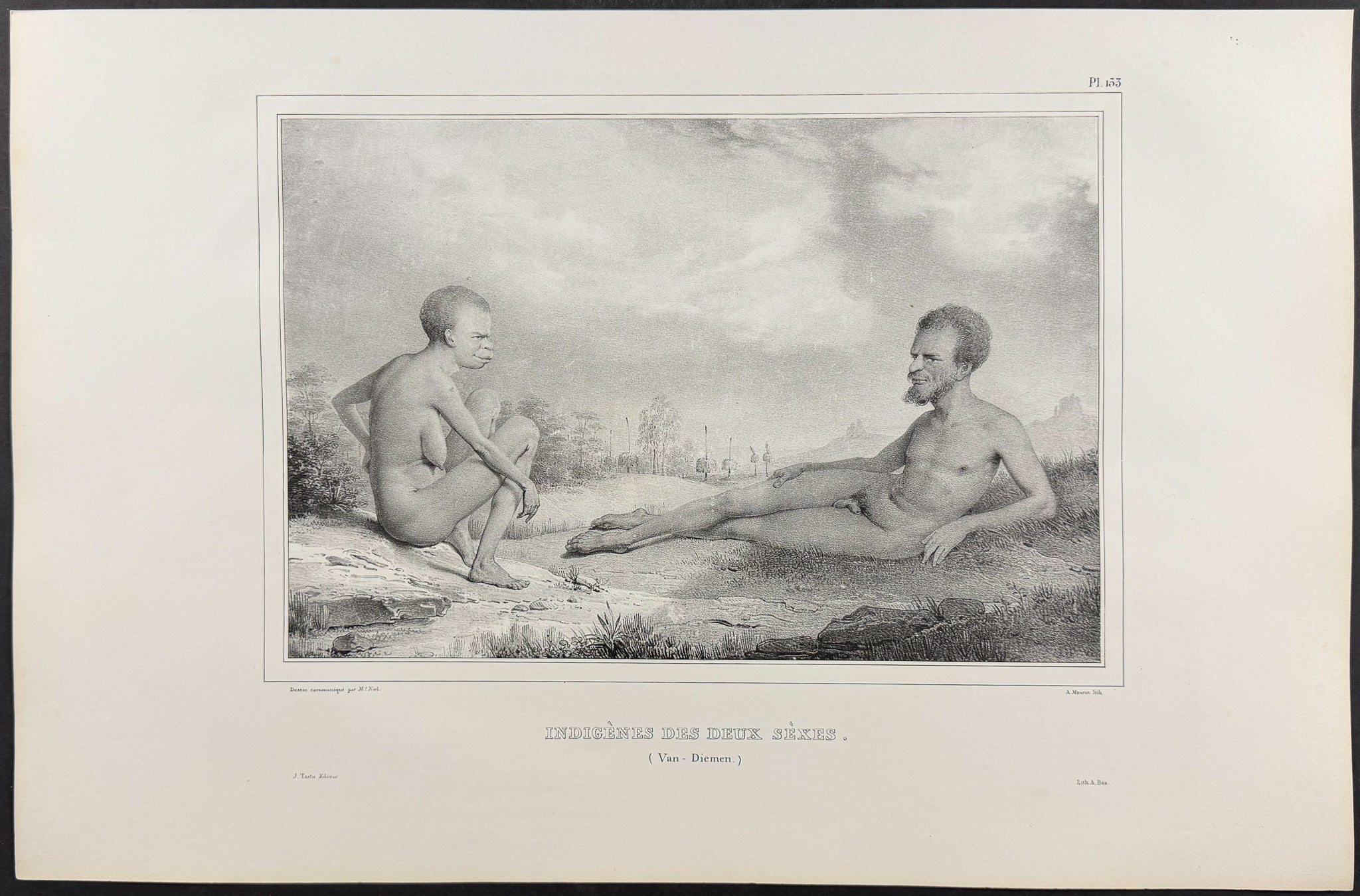 Natives of Tasmania, Australia; Indigenes des Deux Sexes (Van Diemen)