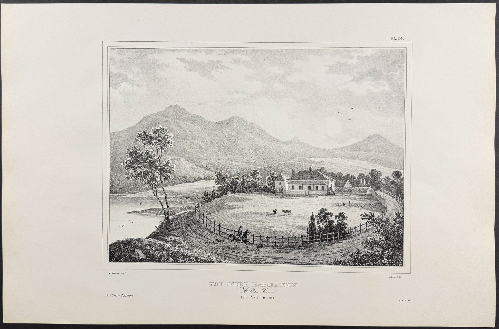 Australia; Vue d'une Habitation A New-Town (Ile Van-Diemen)