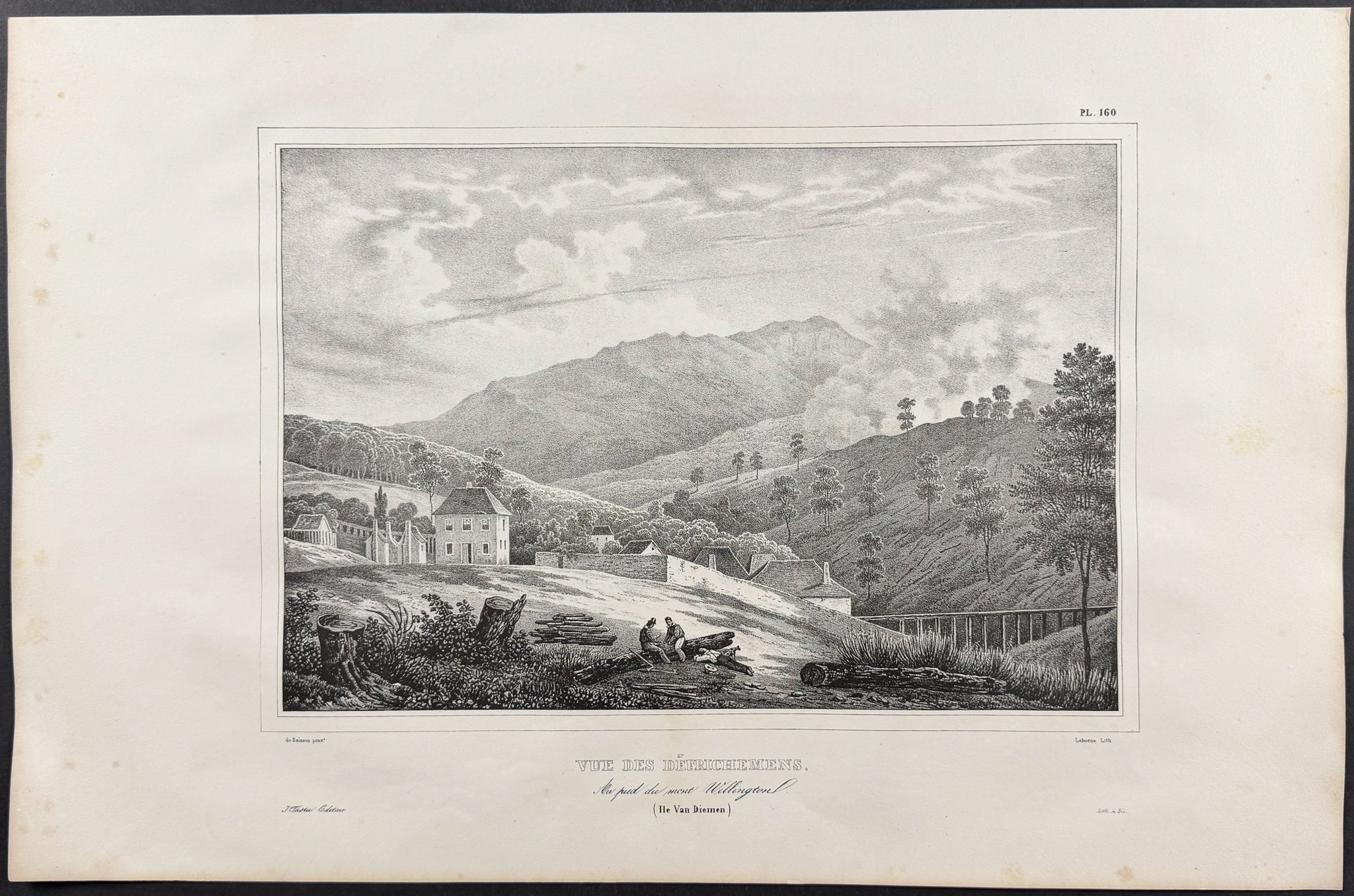 Australia; Vue des Defrichemens Au pied du mont Wellington (Ile Van Diemen)