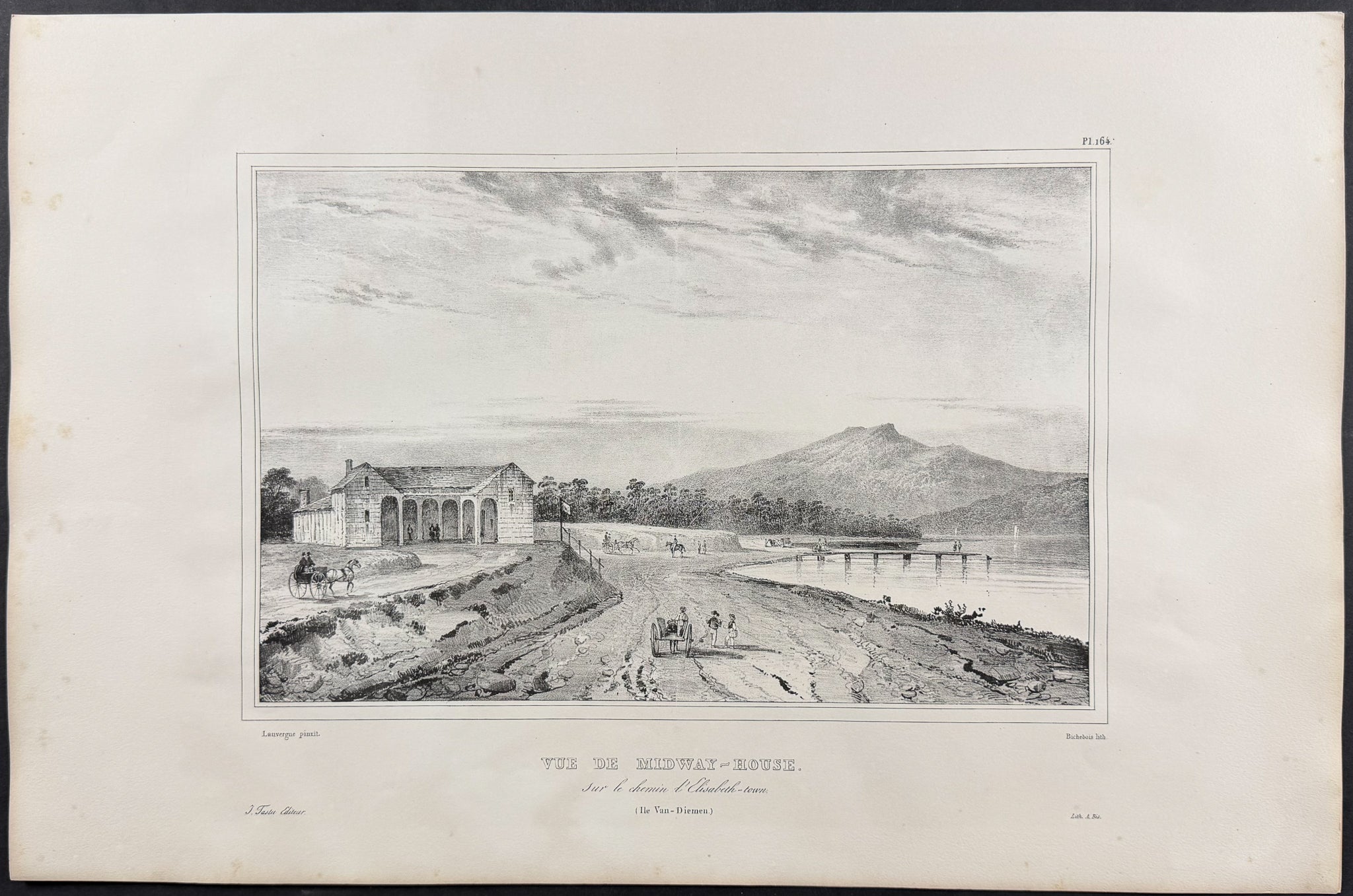 Australia; Vue de Midway-House, sur le chemin d'Elisabeth-town (Ile Van-Diemen)