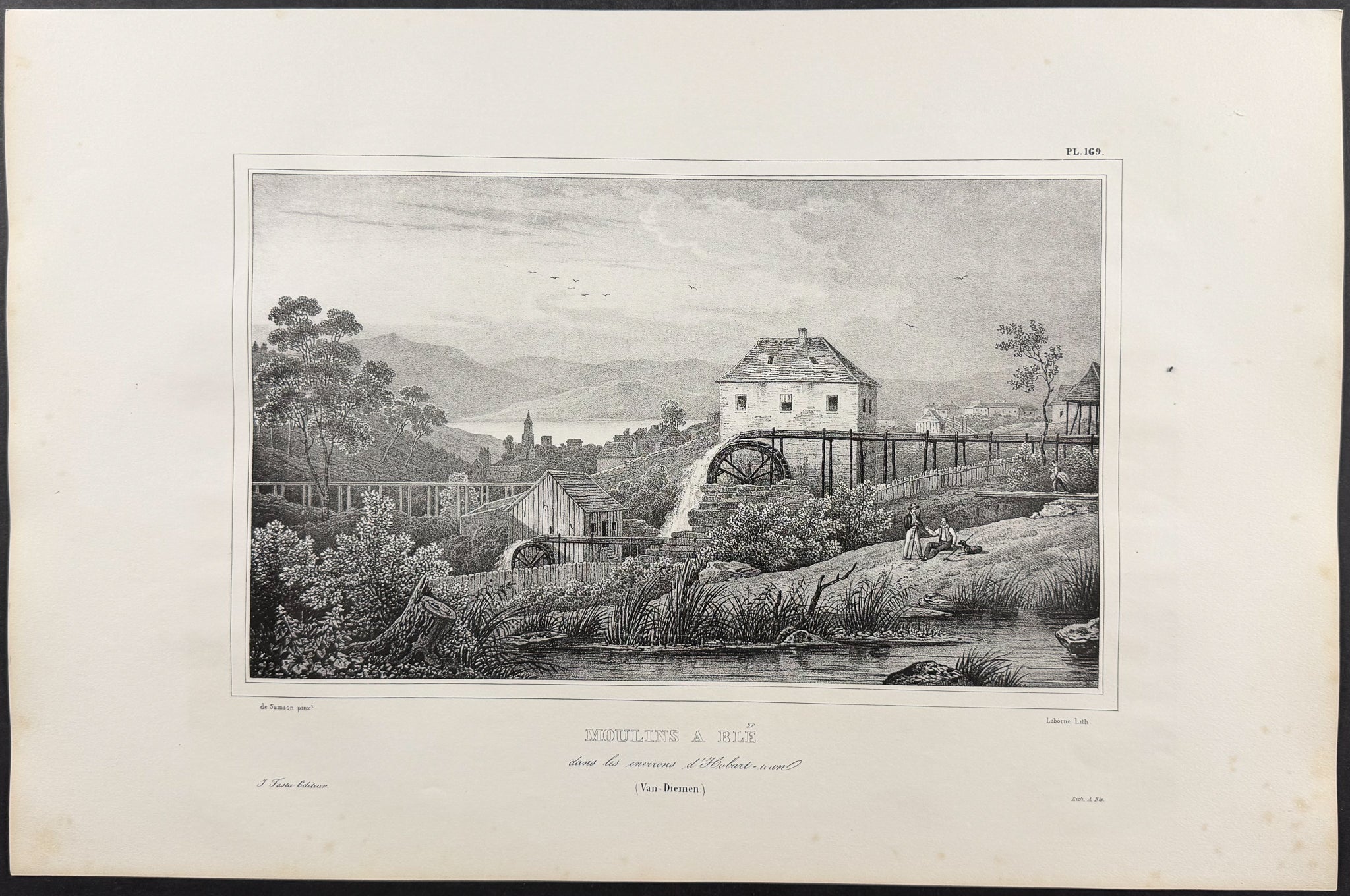 Australia; Moulins a Ble dans les environs d'Hobart-Town (Van Diemen)