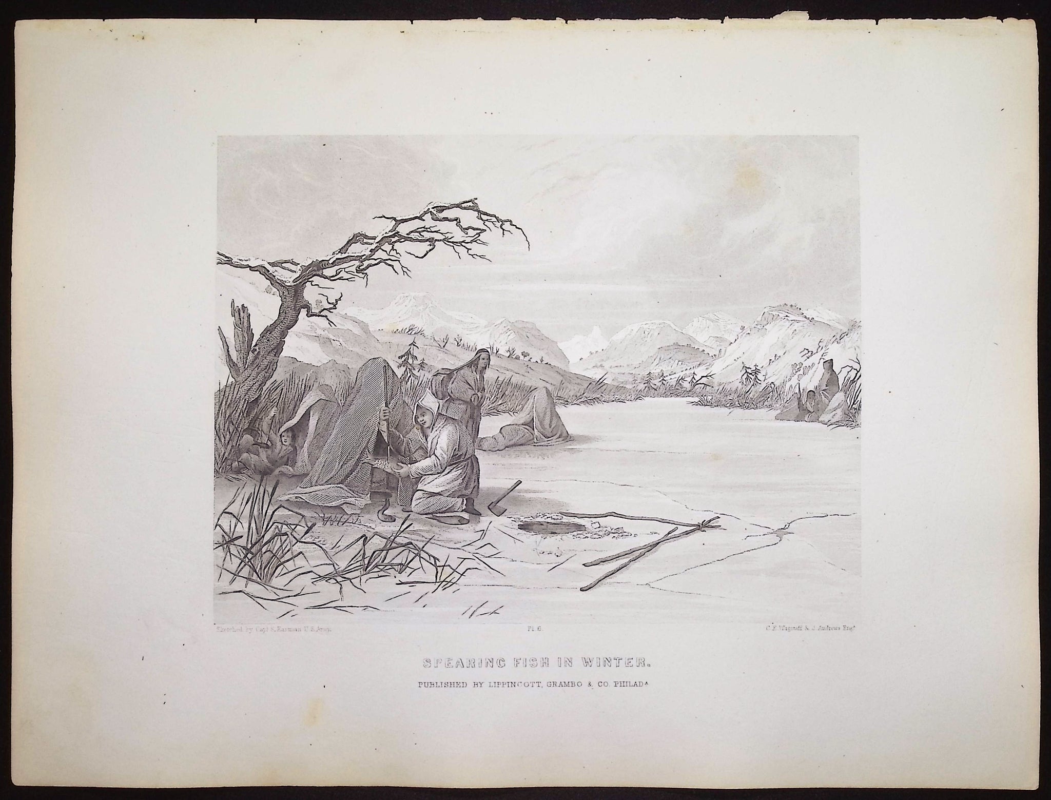 Spearing Fish in Winter