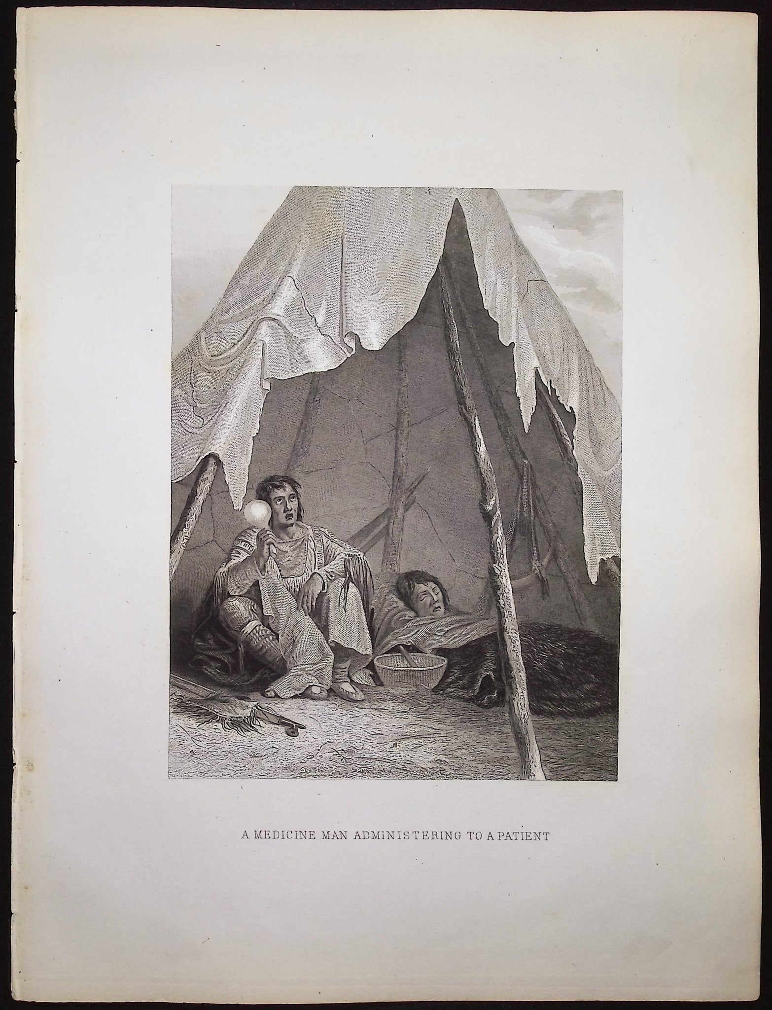 A Medicine Man Administering to a Patient