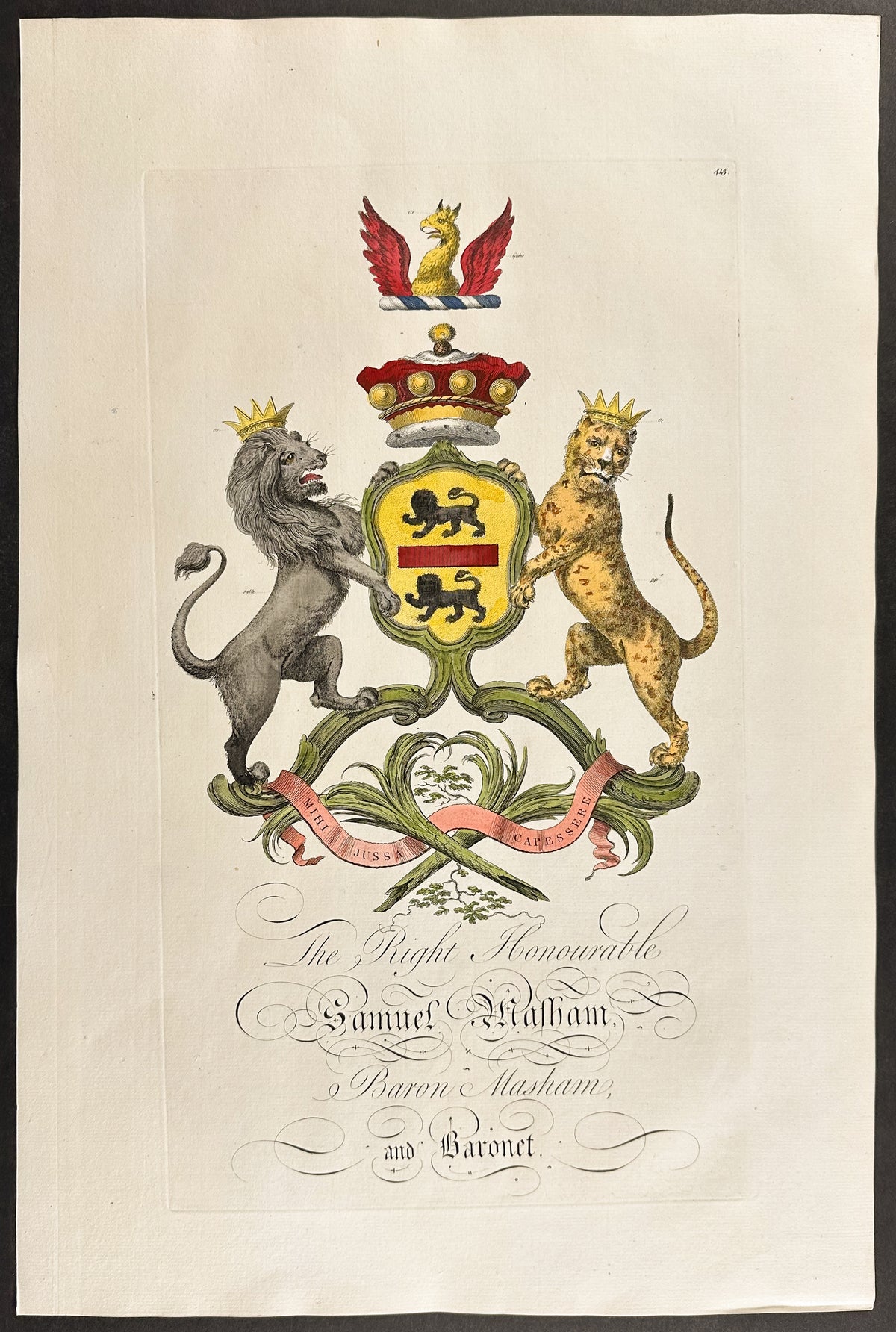Family Crest or Shield of Samuel Masham