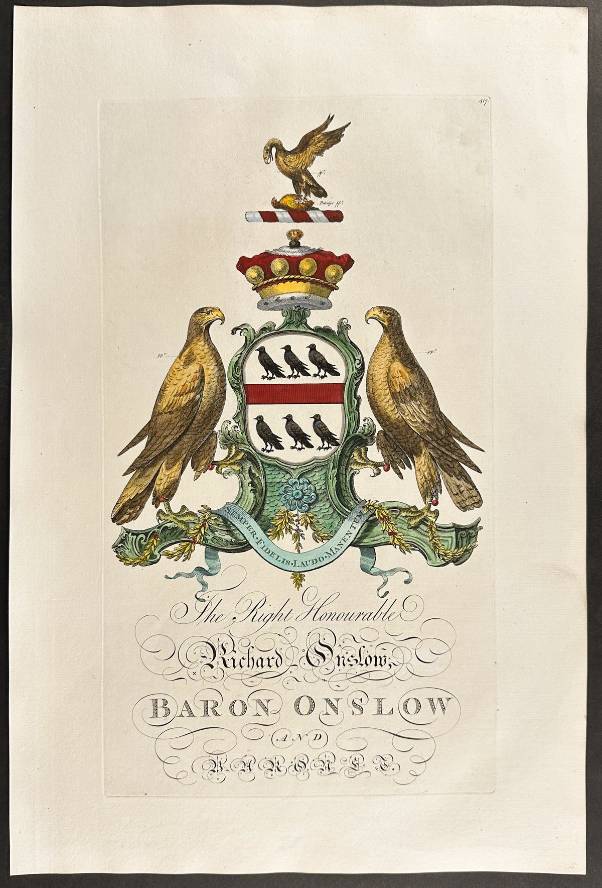 Family Crest or Shield of Richard Onslow