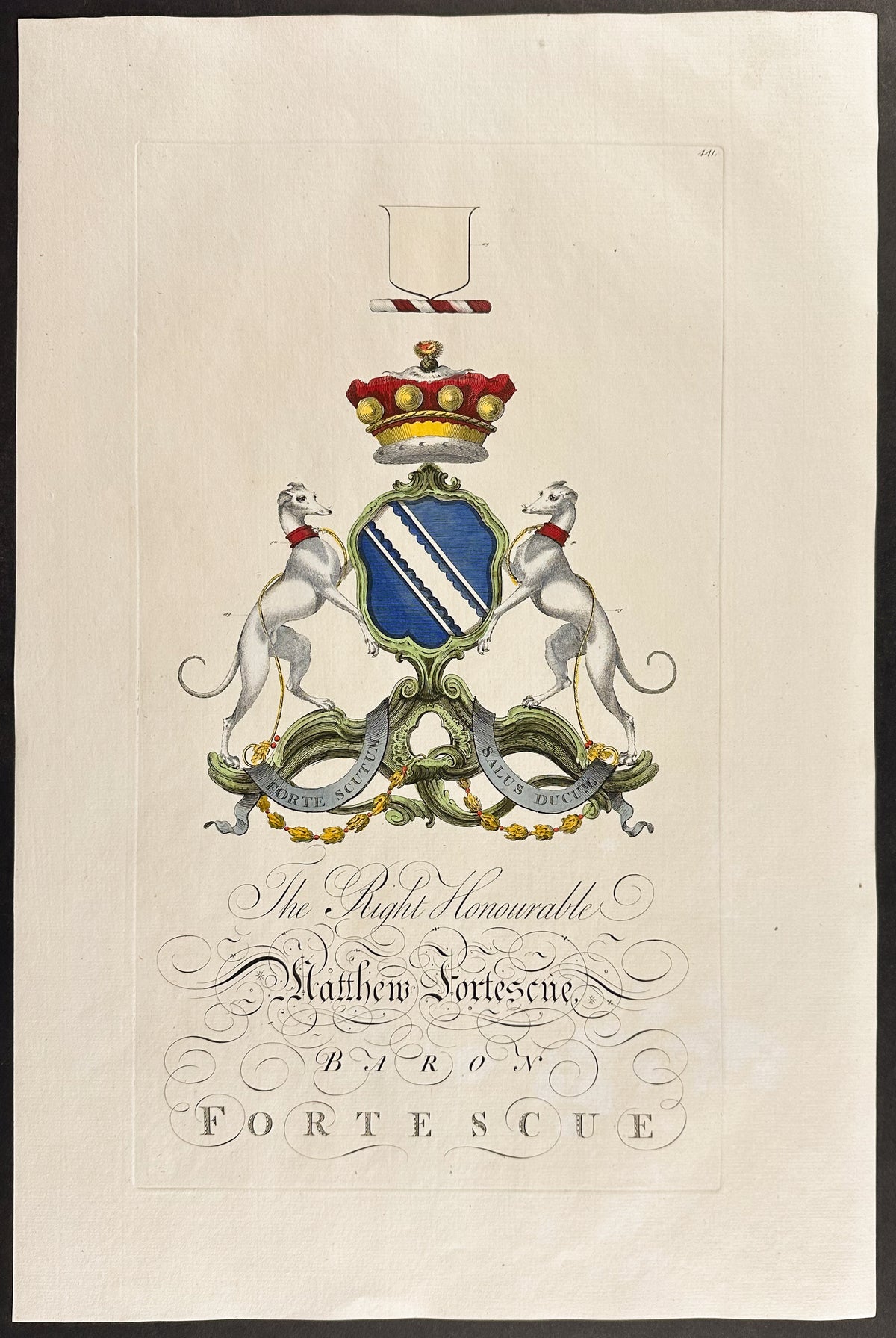 Family Crest or Shield of Matthew Fortesque