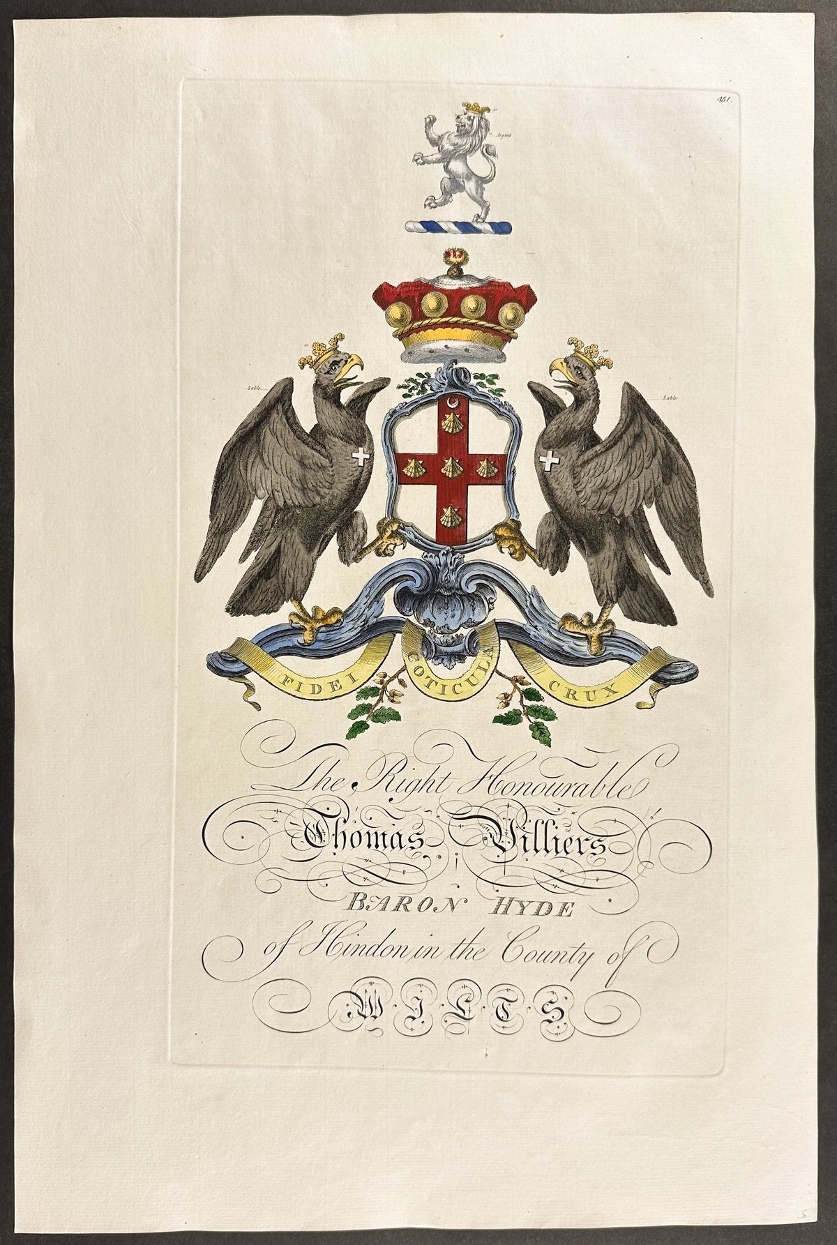 Family Crest or Shield of Thomas Villiers