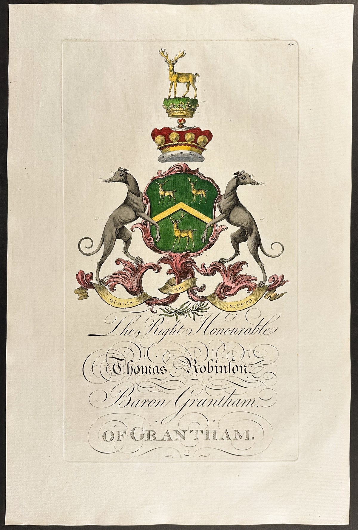 Family Crest or Shield of Thomas Robinson