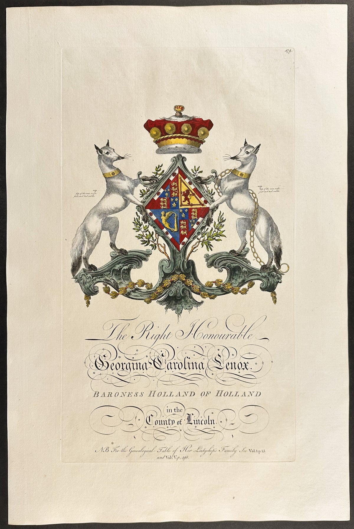 Family Crest or Shield of Georgina Carolina Lenox