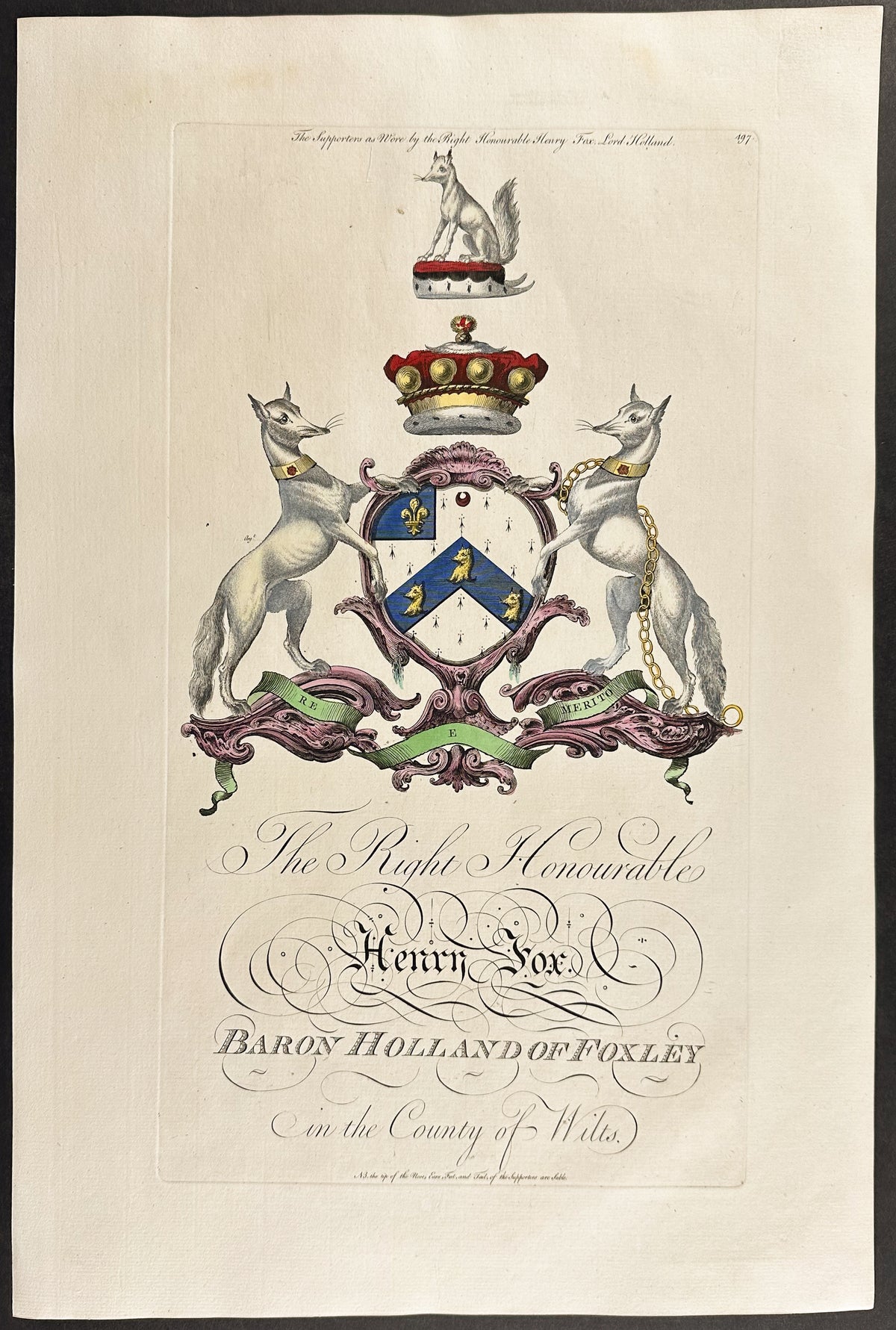 Family Crest or Shield of Henry Fox