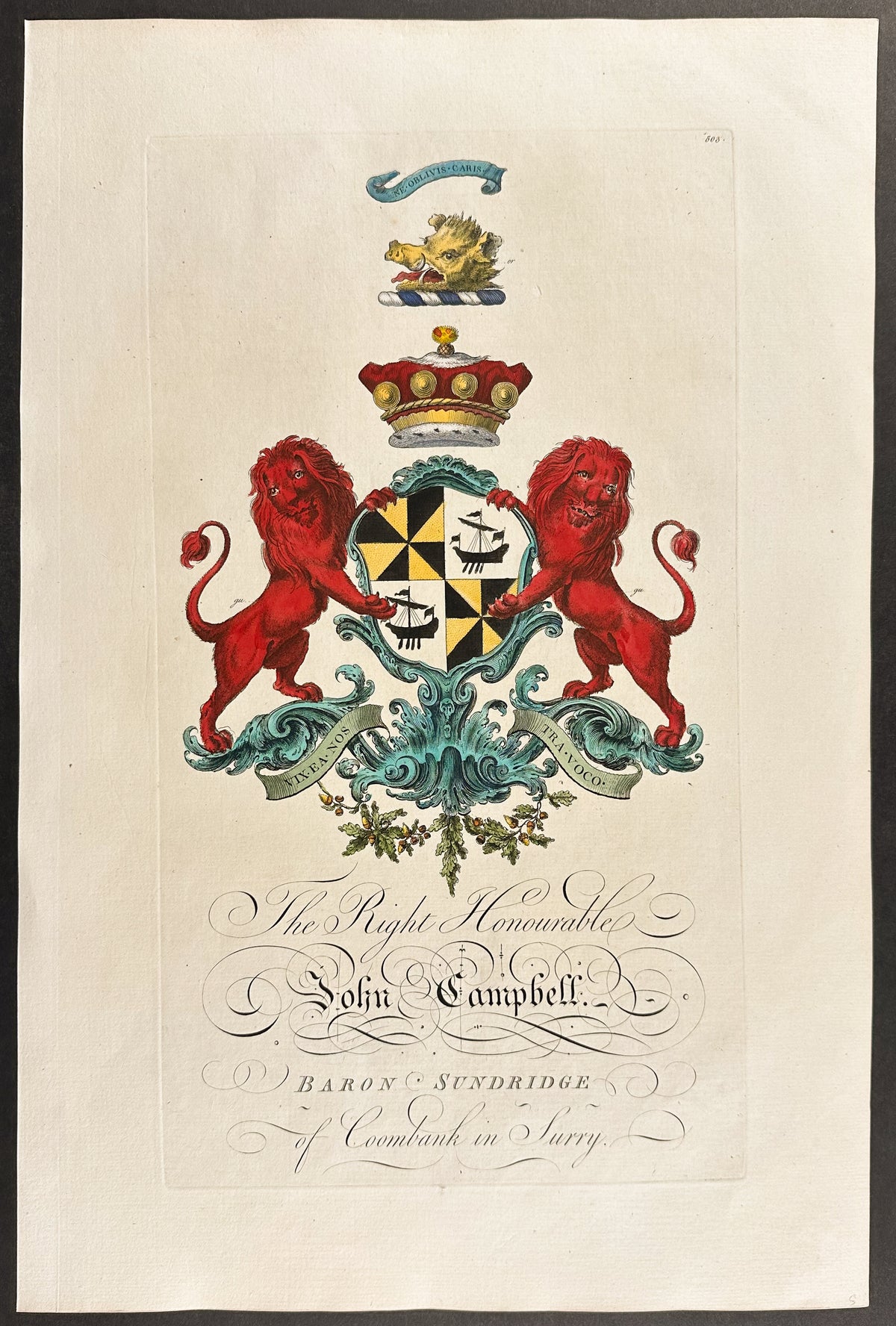 Family Crest or Shield of John Campbell