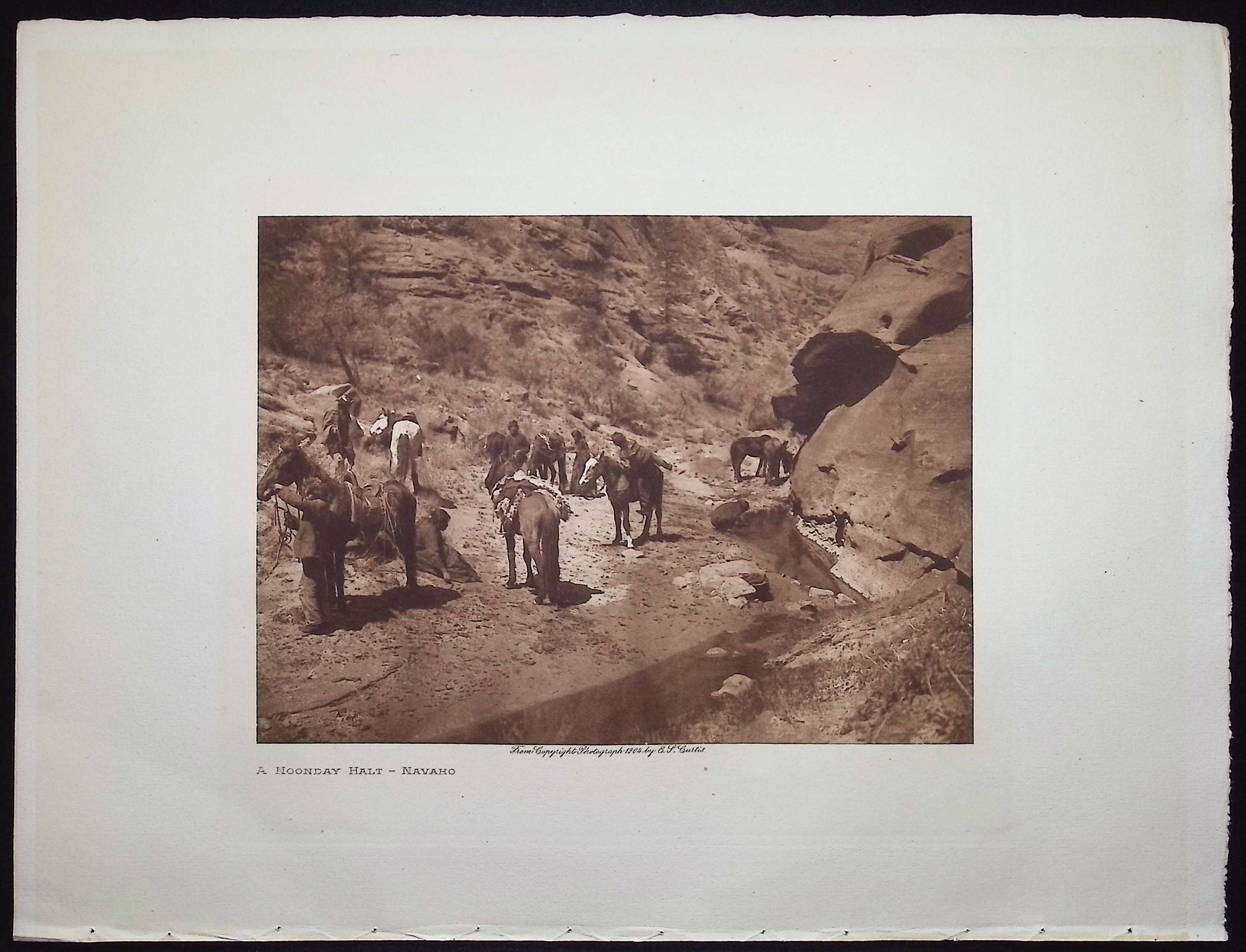 A Noonday Halt - Navaho