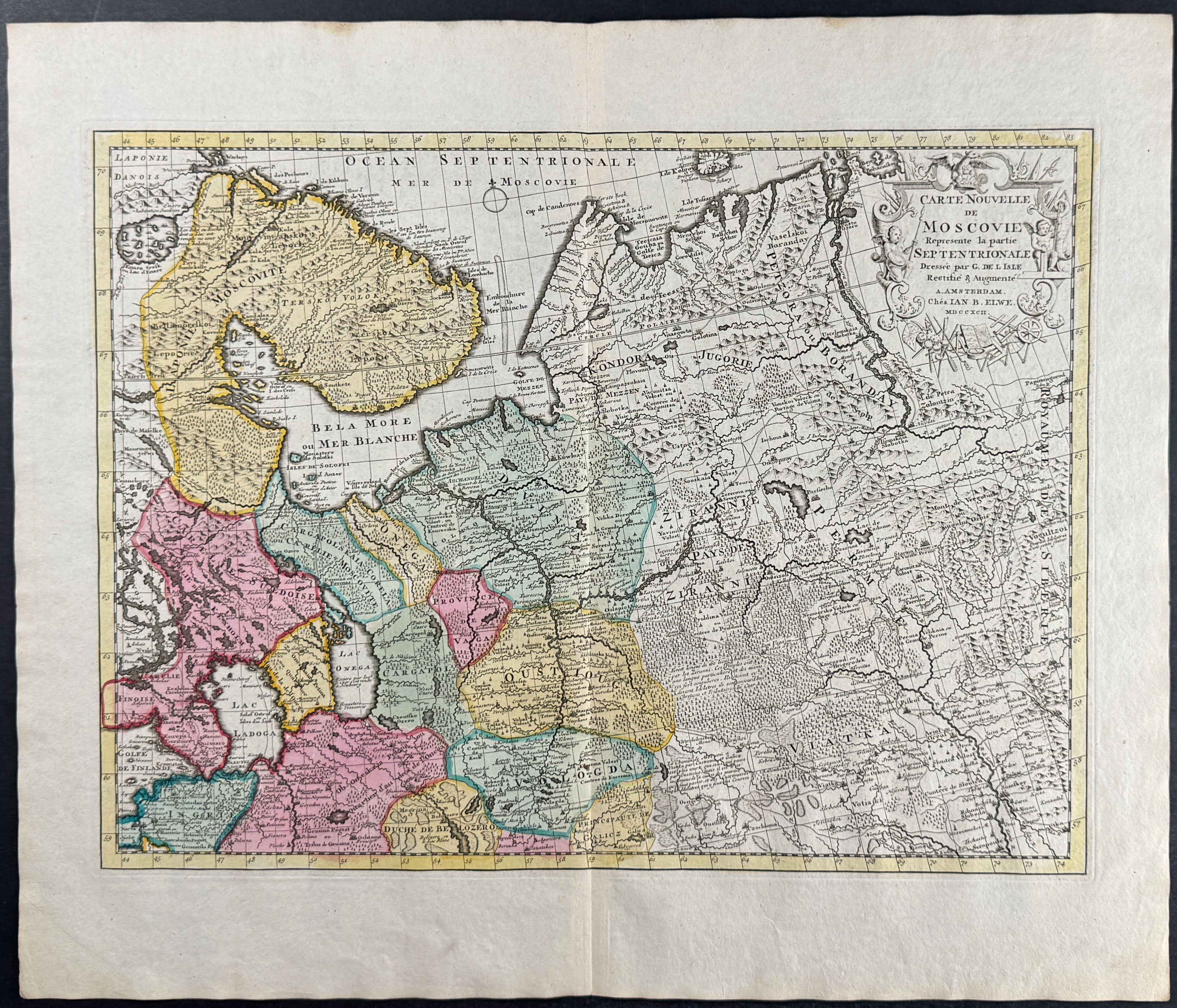 Map of Western Russia, Eastern Europe