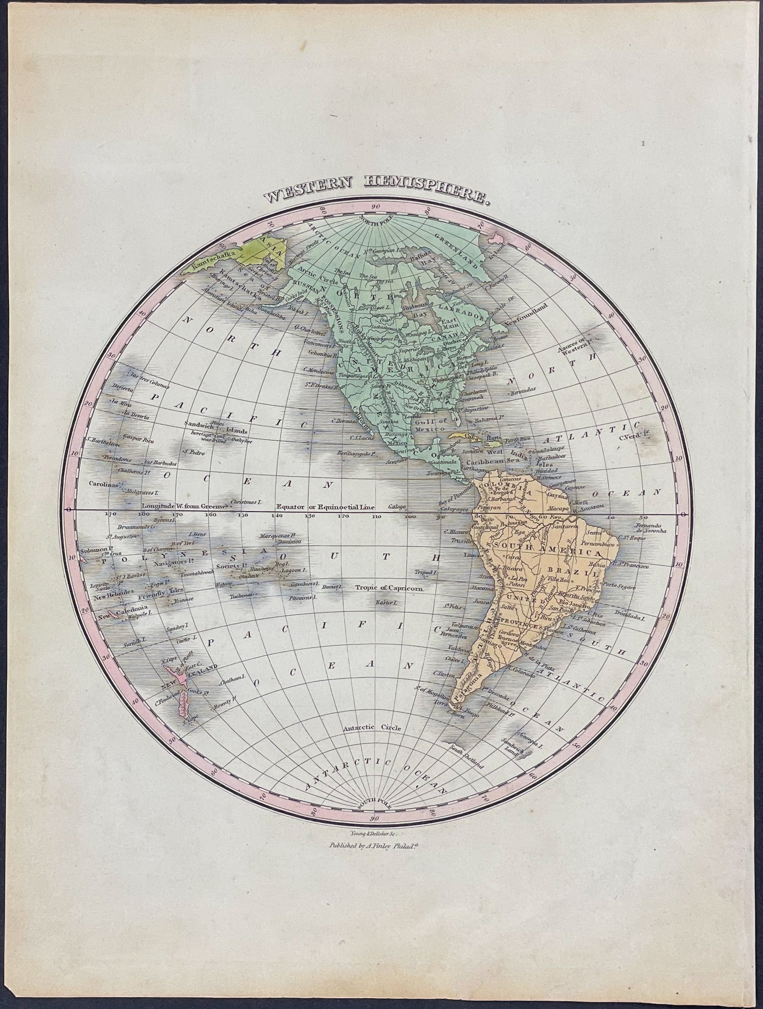 Map of Western Hemisphere