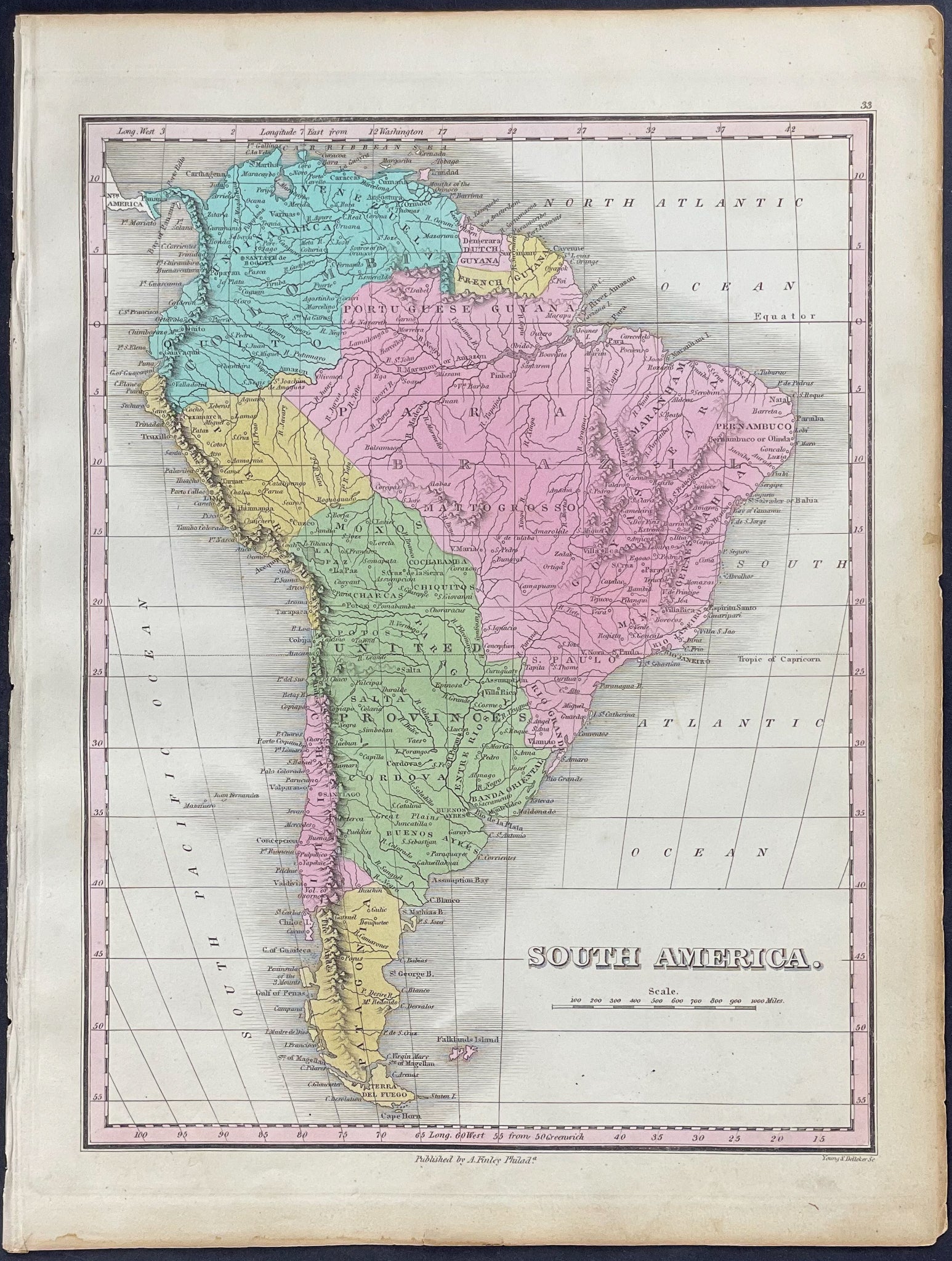 Map of South America