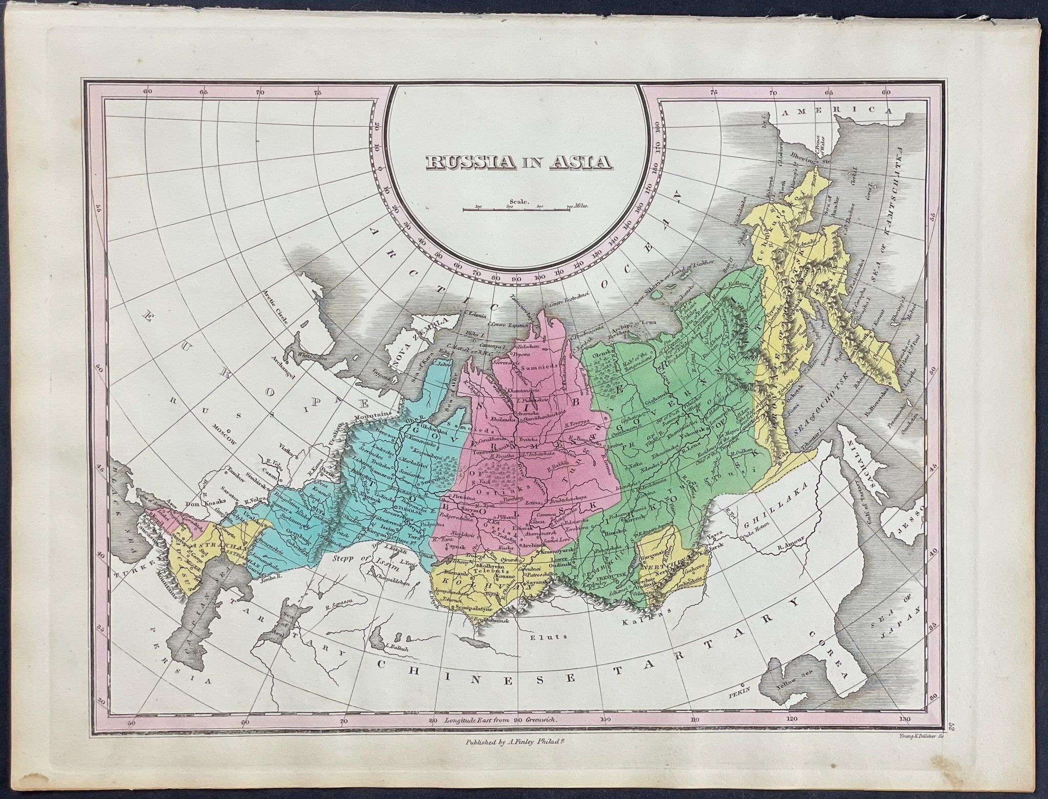 Map of Russia in Asia