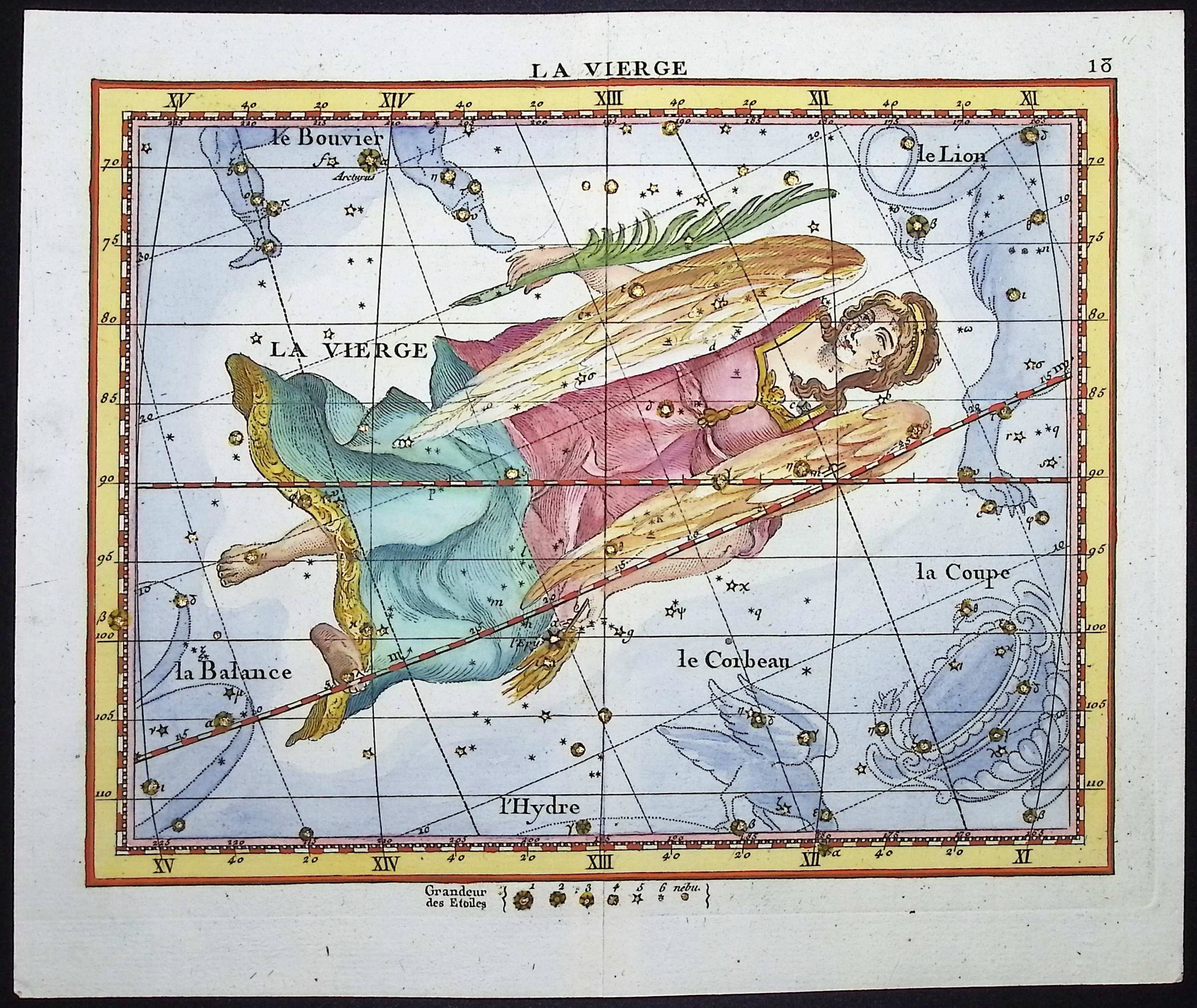 Constellation or Celestial Chart of Virgo