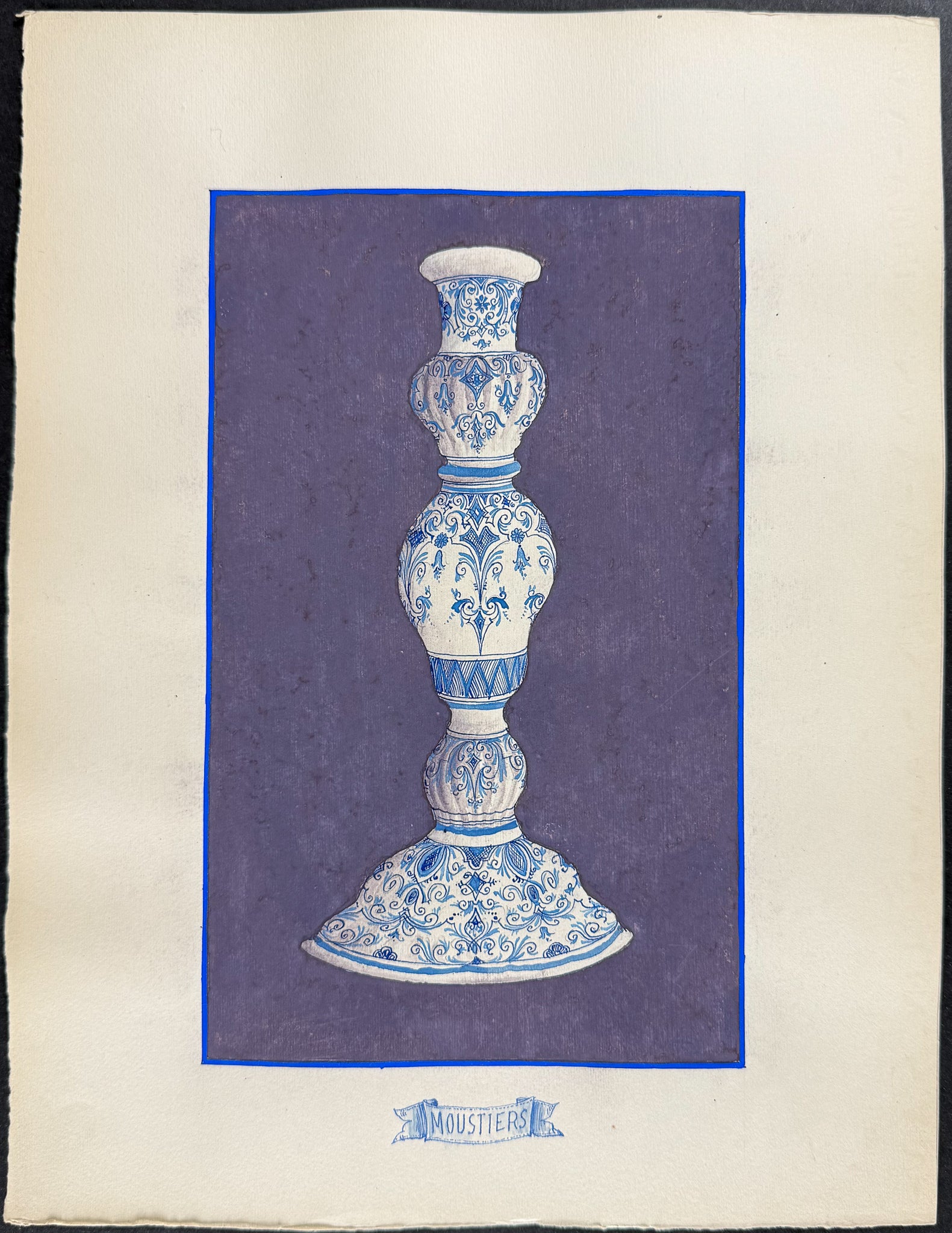 Original Watercolor of French Porcelain Home Designs