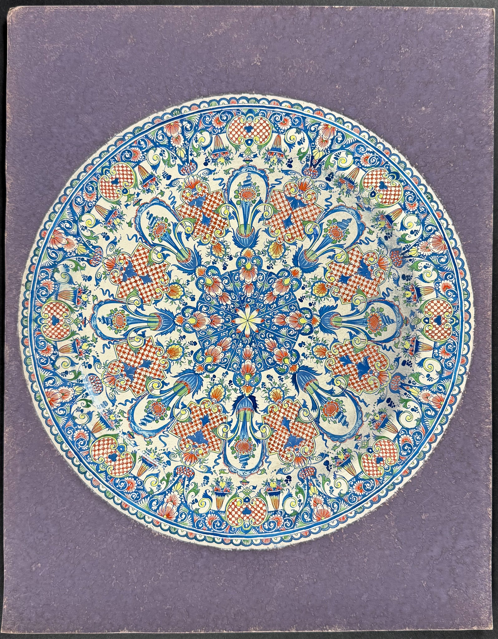 Original Watercolor of French Porcelain Home Designs