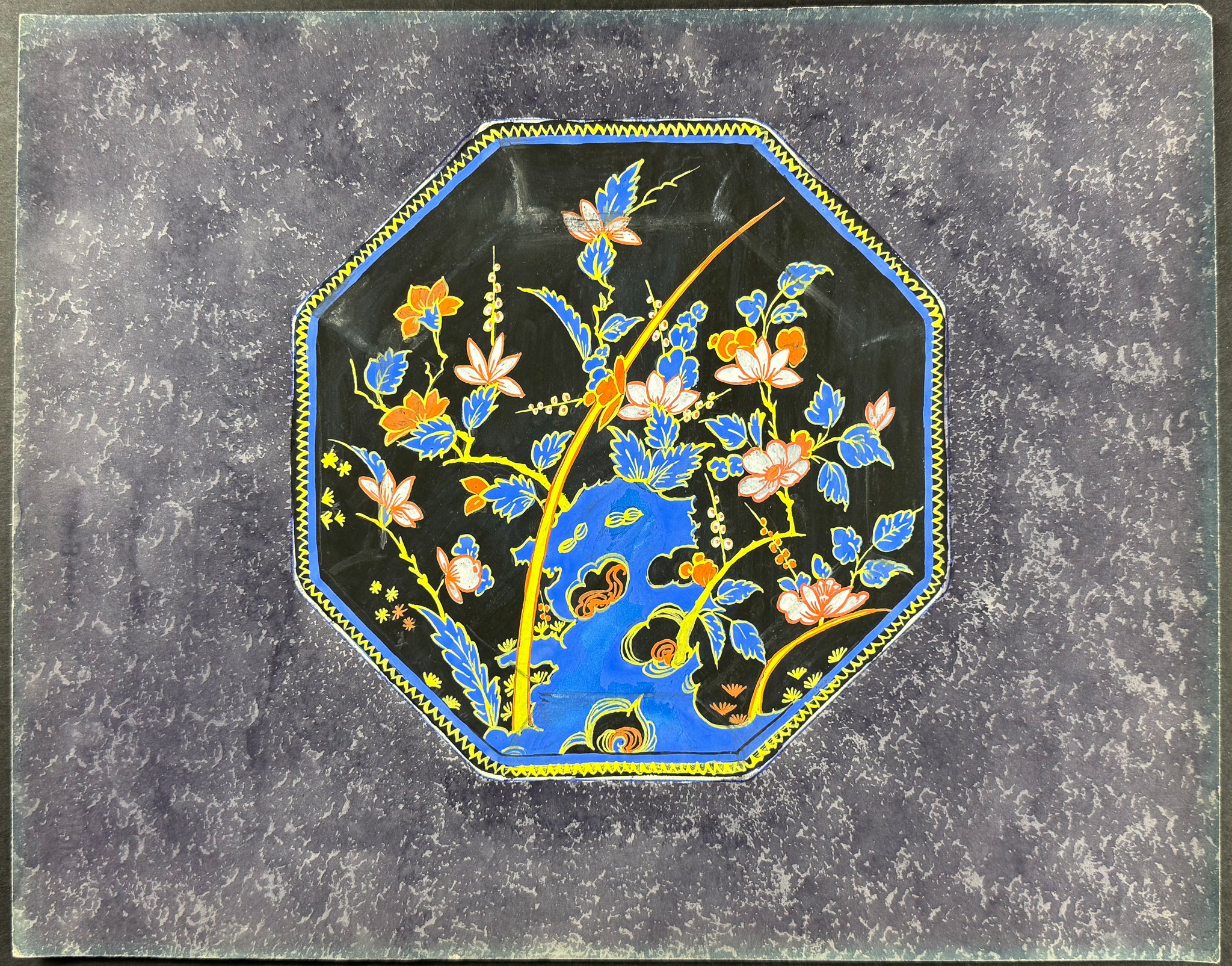 Original Watercolor of French Porcelain Home Designs