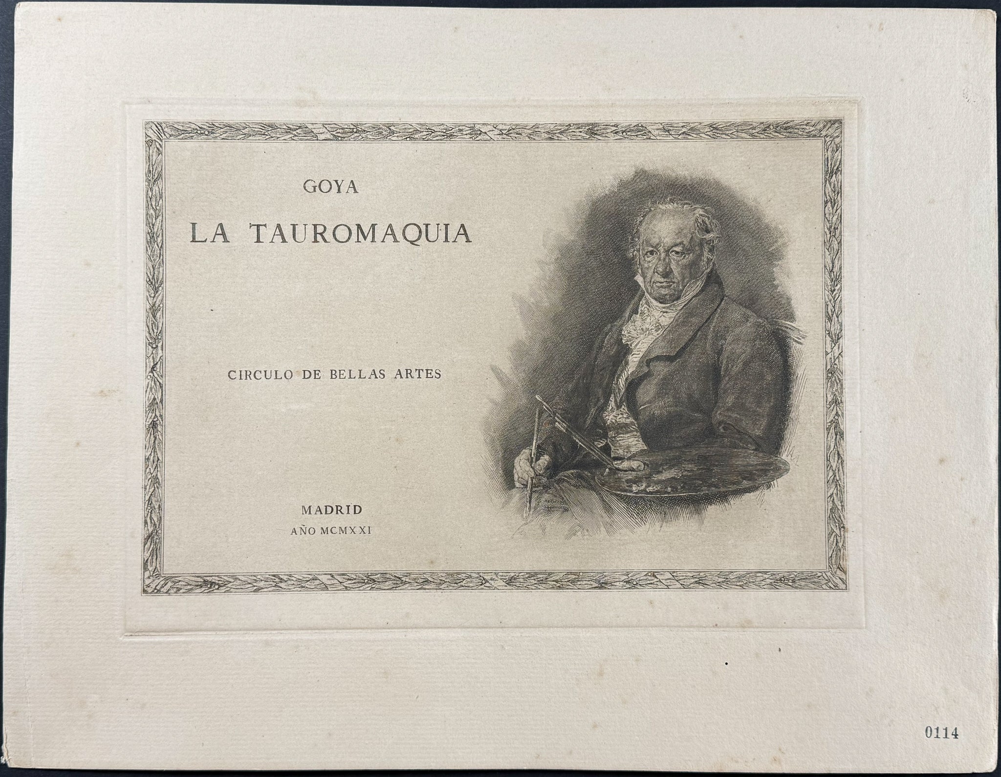 Frontispiece with Portrait of Goya [Retrato de Goya]