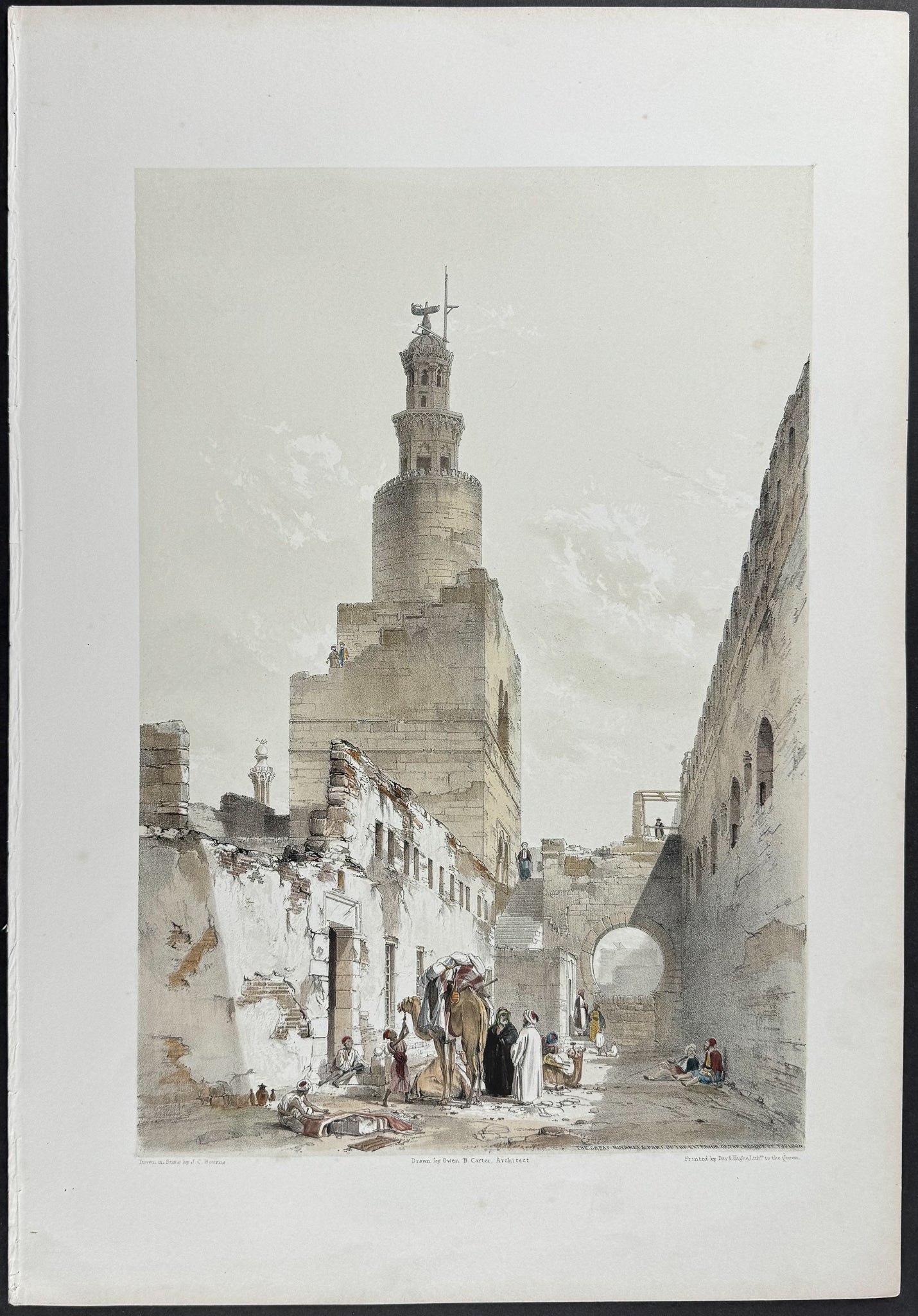 The Great Minaret & Part of the Exterior of the Mosque of Tooloon