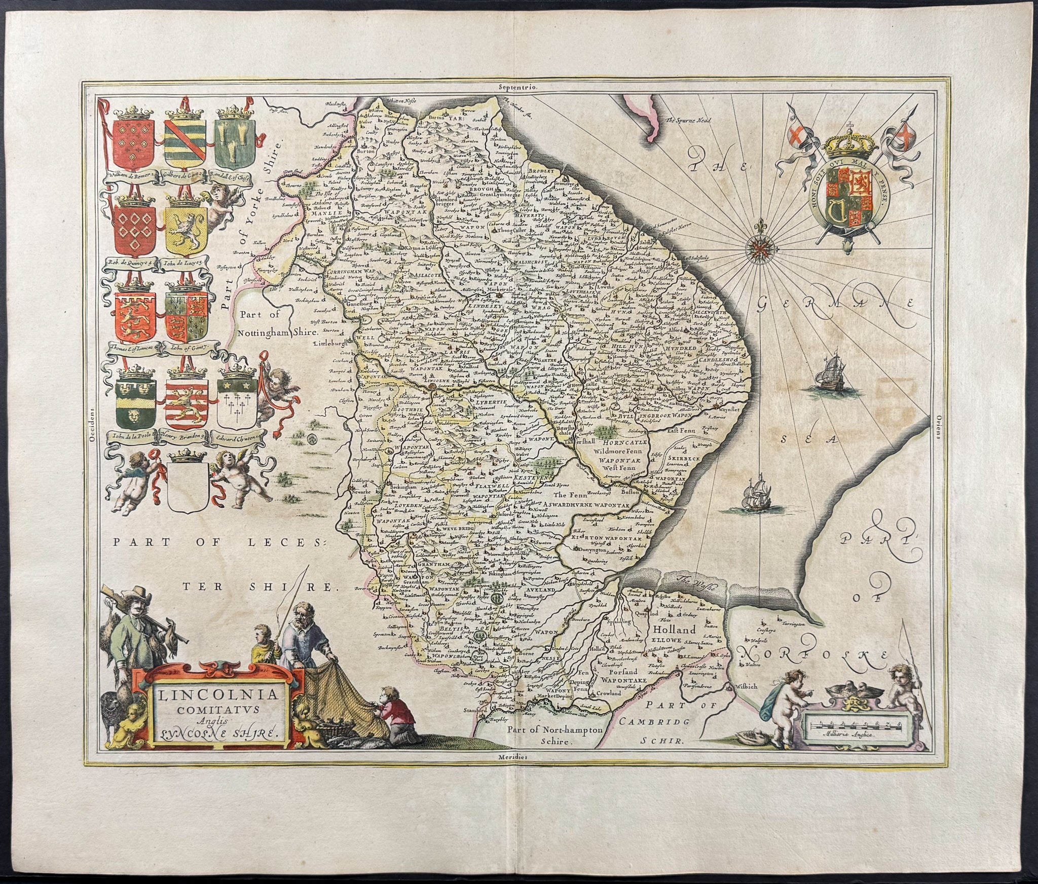 Map of Lincolnshire, England
