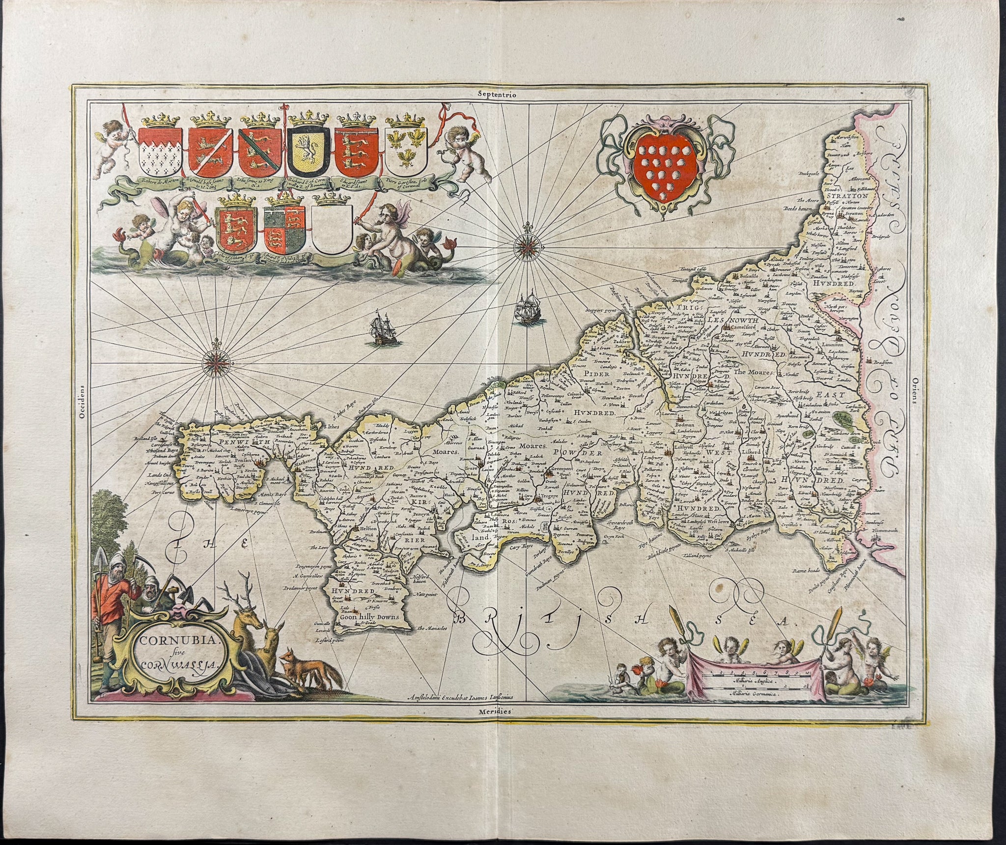 Map of Cornwall, England