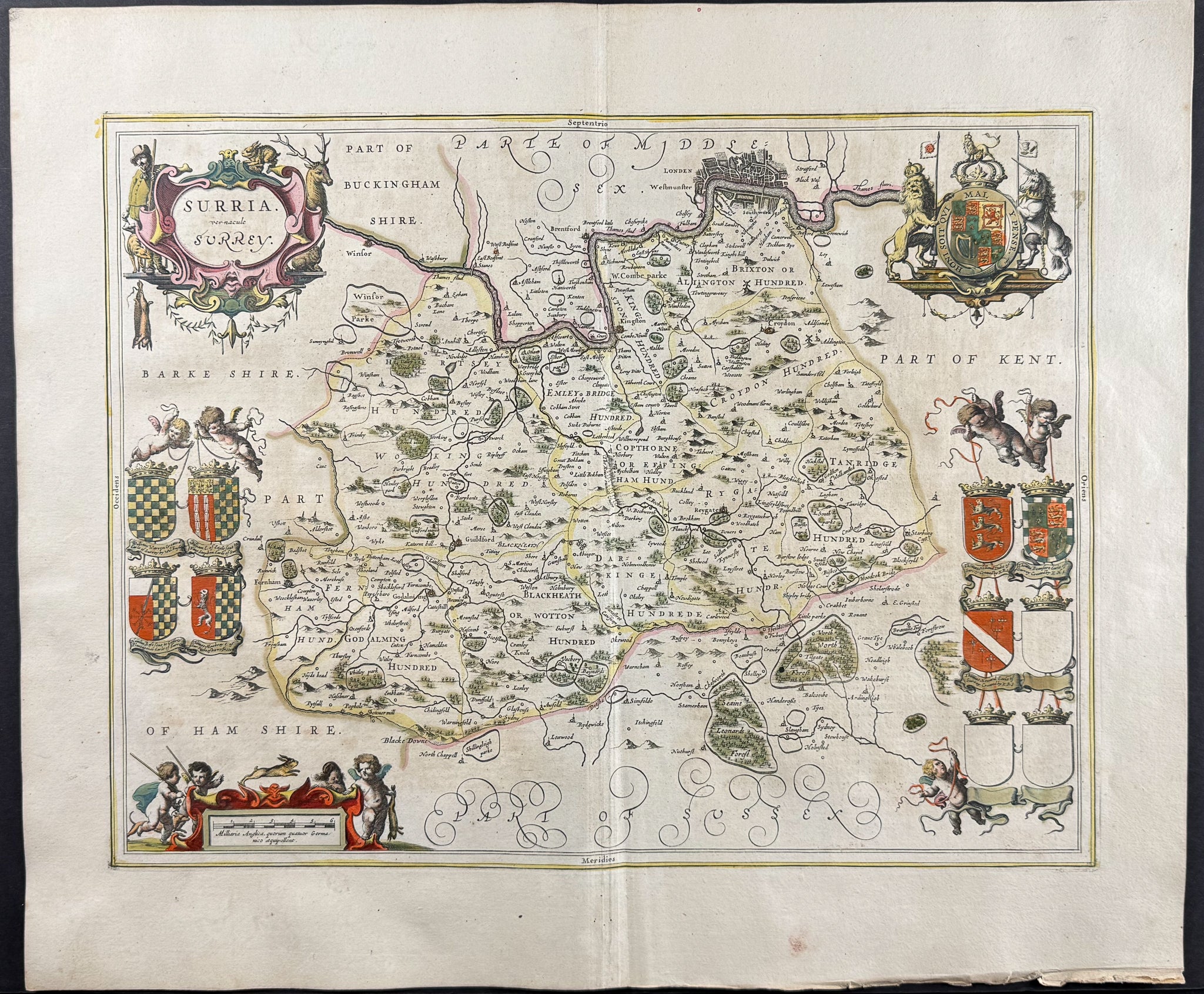 Map of Surrey, England