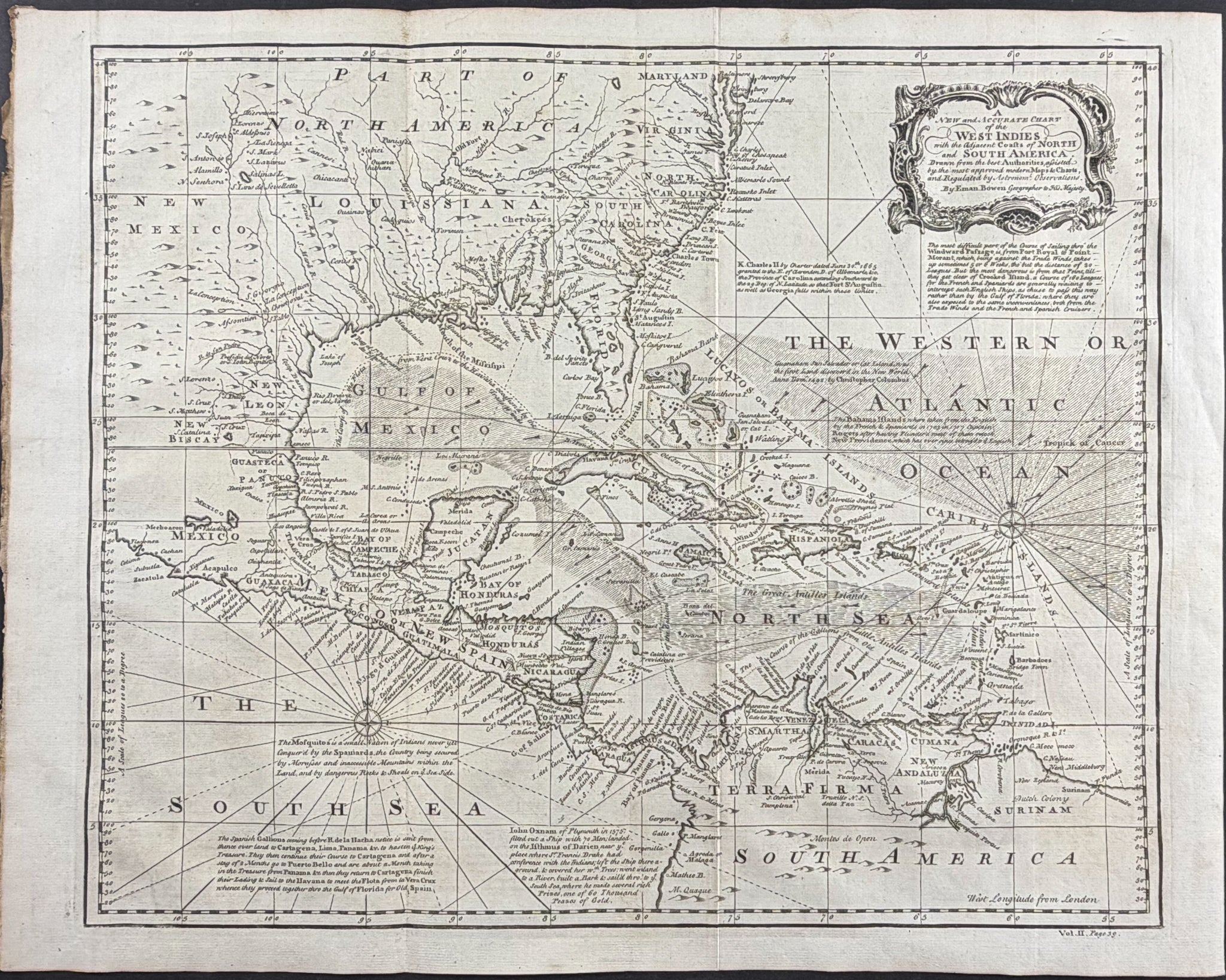 Map of the West Indies or Caribbean