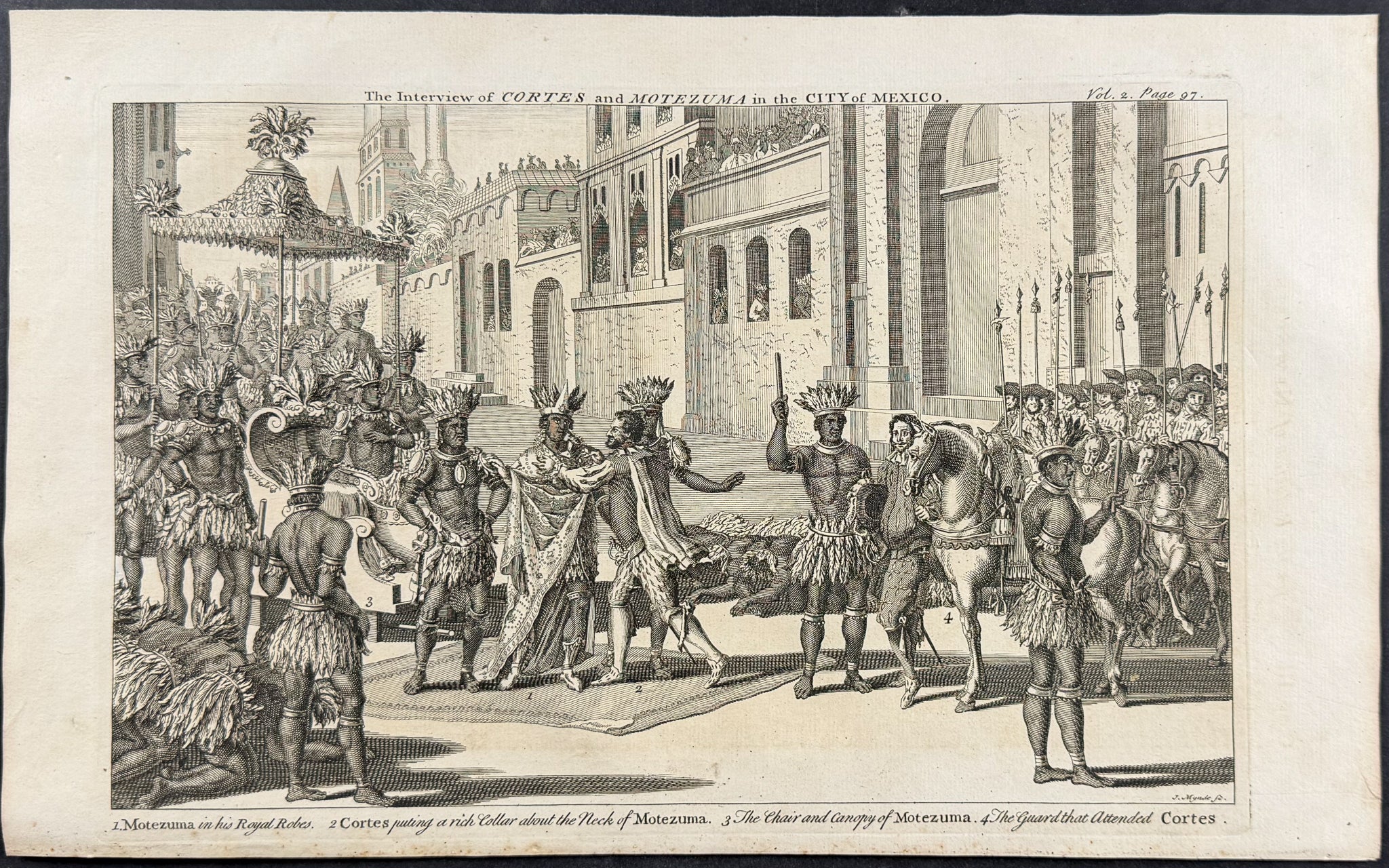 Cortez and Moctezuma Meet in Tenochtitlan or Mexico City