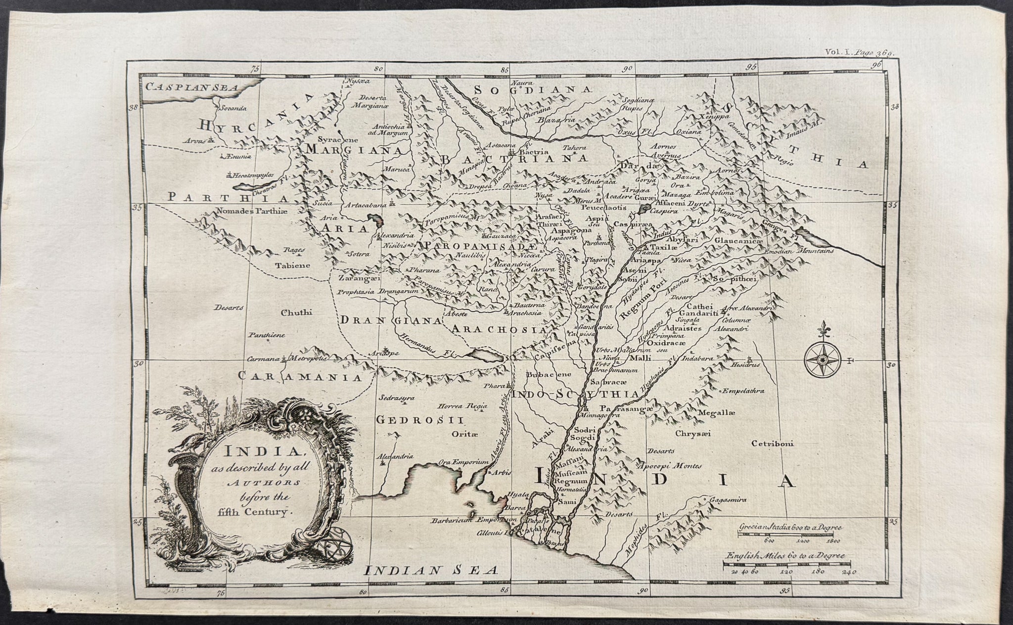 Map of Ancient West India or Persia